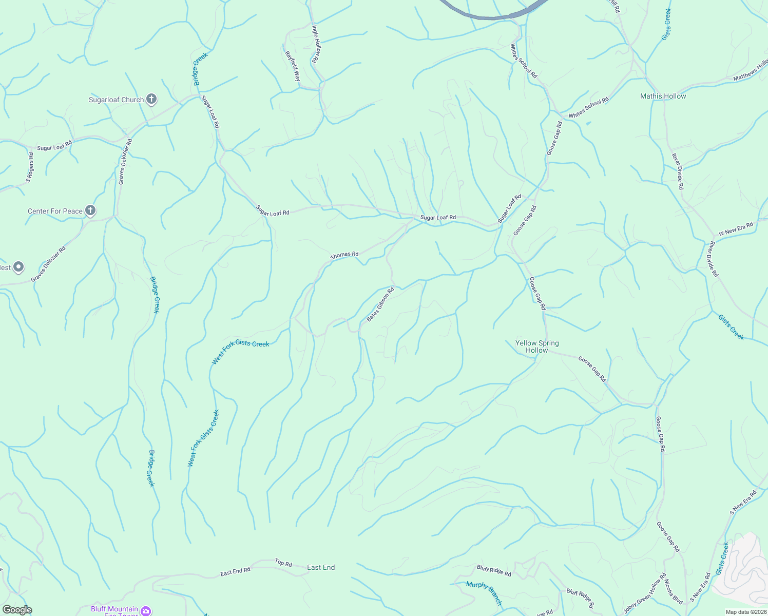 map of restaurants, bars, coffee shops, grocery stores, and more near 726 Bates Gibson Road in Pigeon Forge
