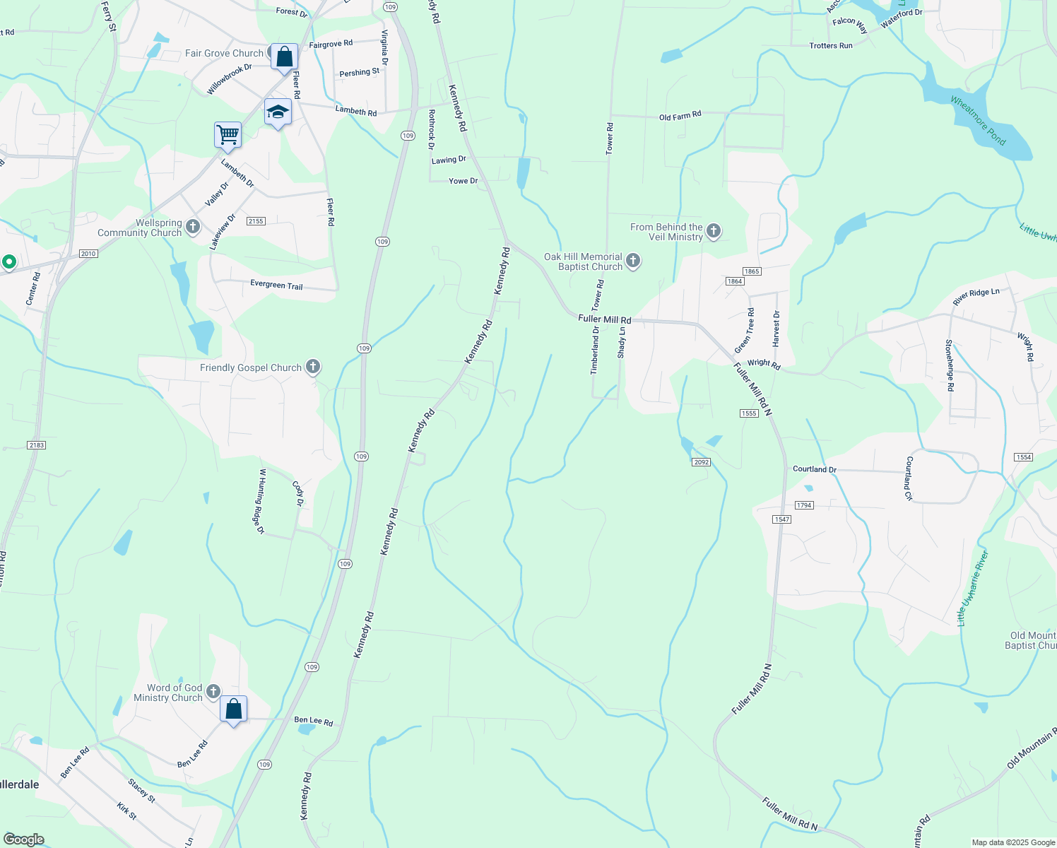 map of restaurants, bars, coffee shops, grocery stores, and more near 1525 Blythe Drive in Thomasville