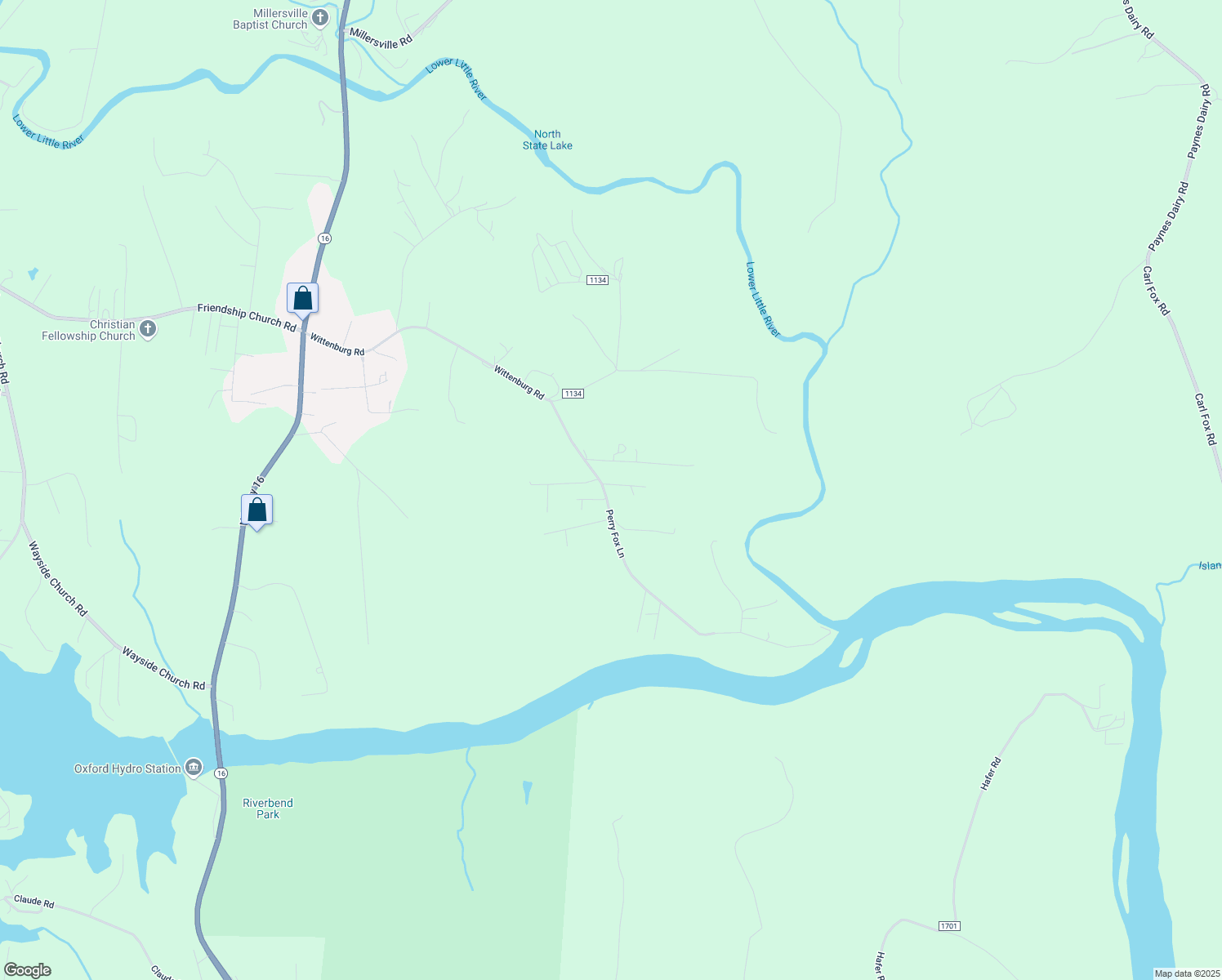 map of restaurants, bars, coffee shops, grocery stores, and more near 303 Perry Fox Lane in Township of Taylorsville