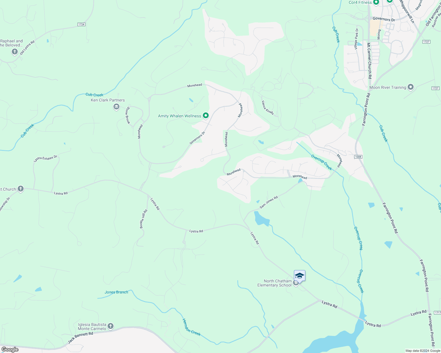 map of restaurants, bars, coffee shops, grocery stores, and more near 75006 Miller in Chapel Hill