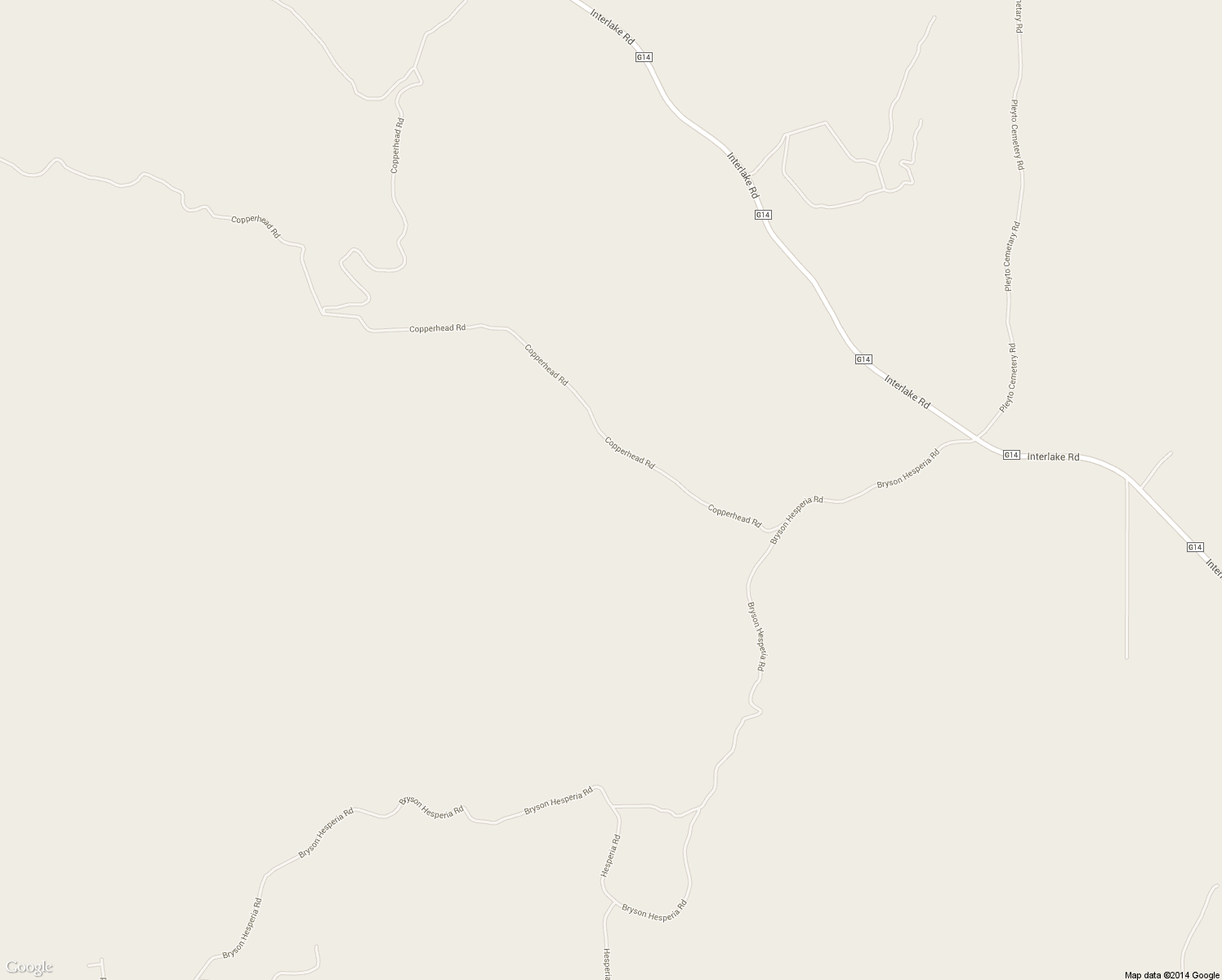 map of restaurants, bars, coffee shops, grocery stores, and more near 74921 Copperhead Road in Bradley