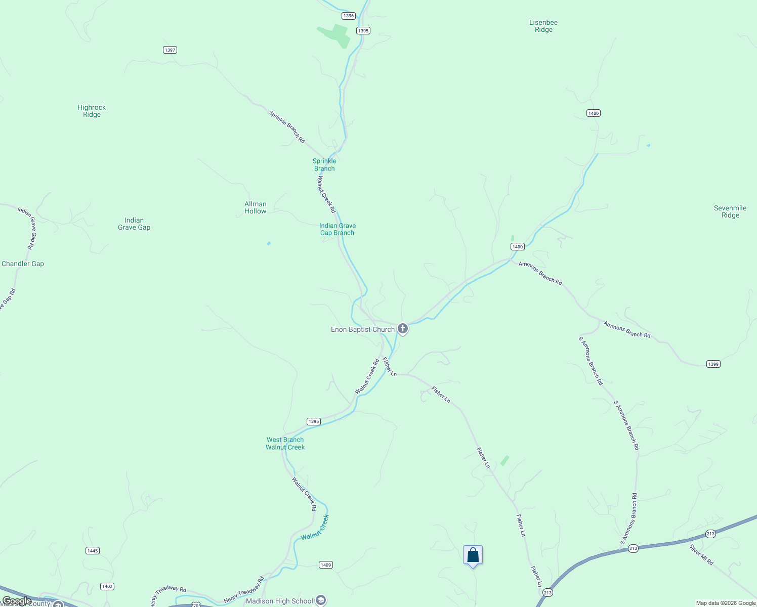map of restaurants, bars, coffee shops, grocery stores, and more near 215 White Oak Drive in Marshall