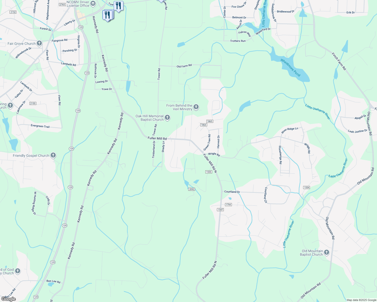 map of restaurants, bars, coffee shops, grocery stores, and more near 160 Overlook Drive in Thomasville