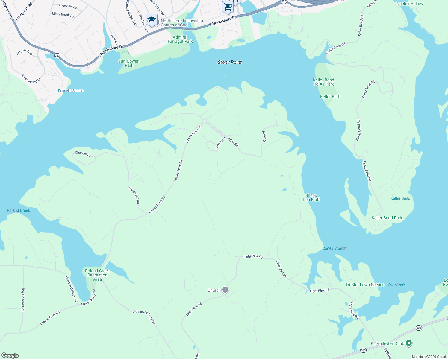 map of restaurants, bars, coffee shops, grocery stores, and more near 405 Timberhead Lane in Louisville