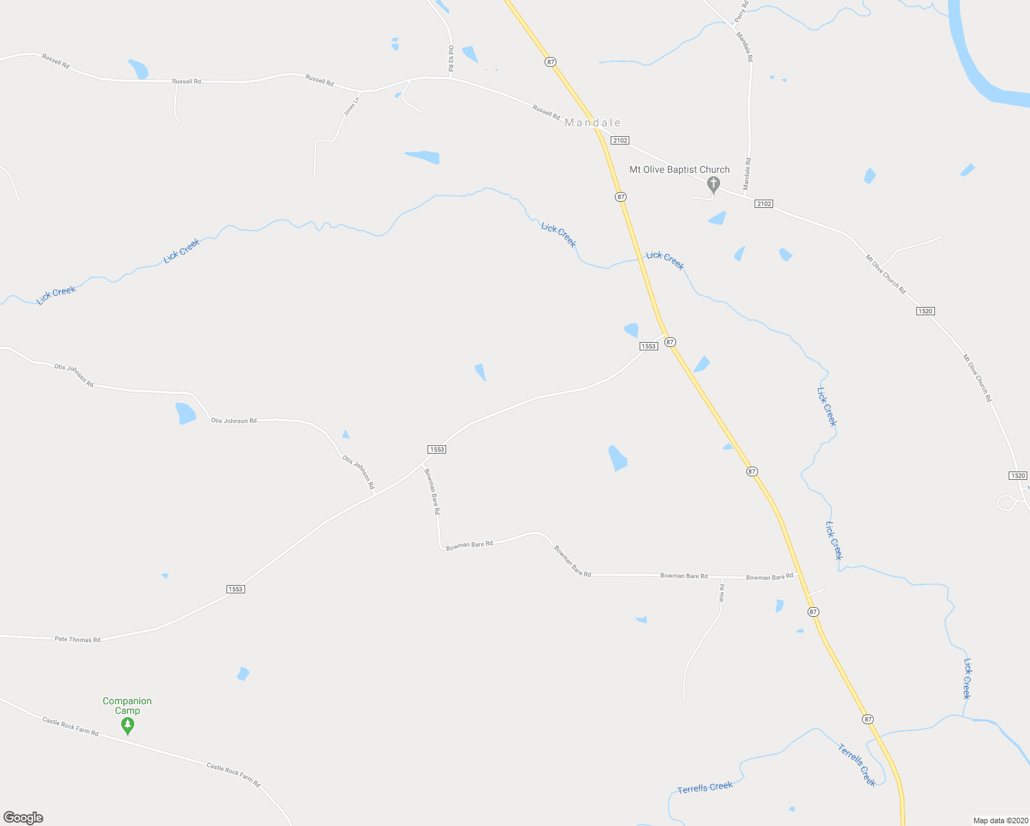 map of restaurants, bars, coffee shops, grocery stores, and more near 589 Pete Thomas Road in Pittsboro