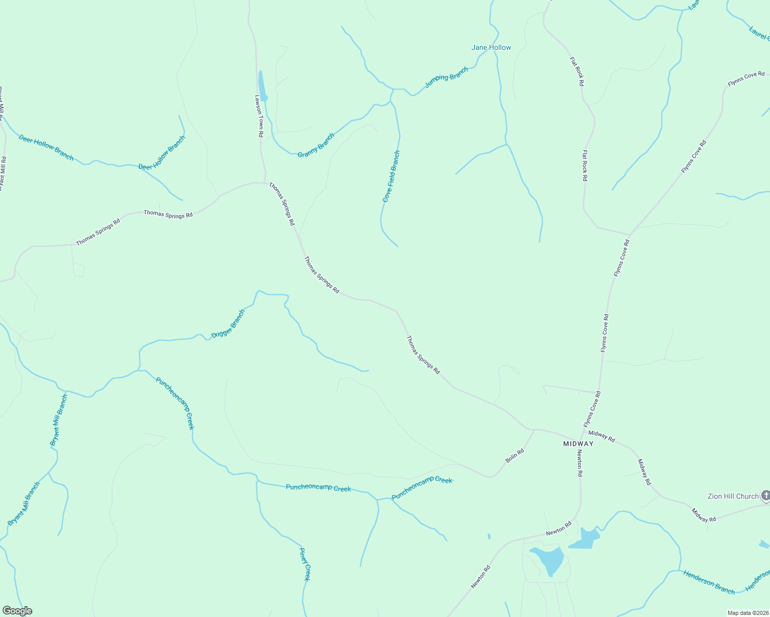 map of restaurants, bars, coffee shops, grocery stores, and more near 2493-2499 Thomas Springs Road in Crossville