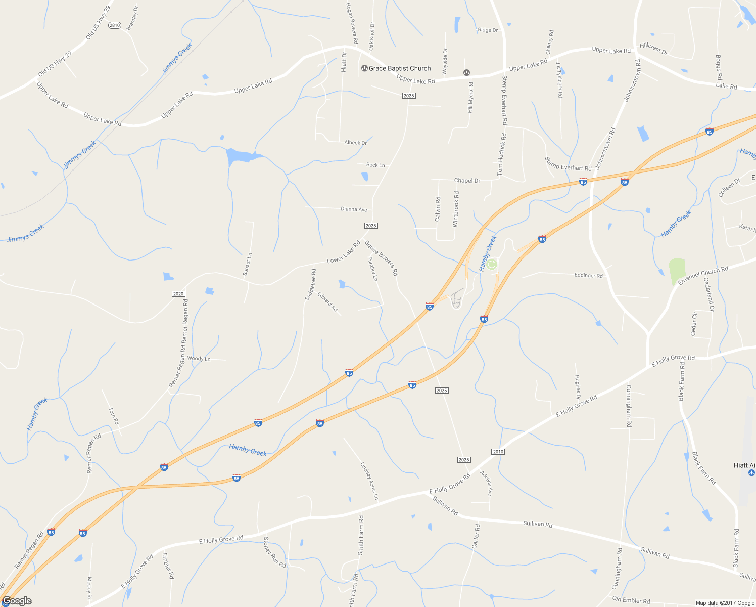 map of restaurants, bars, coffee shops, grocery stores, and more near 200 Panther Lane in Thomasville