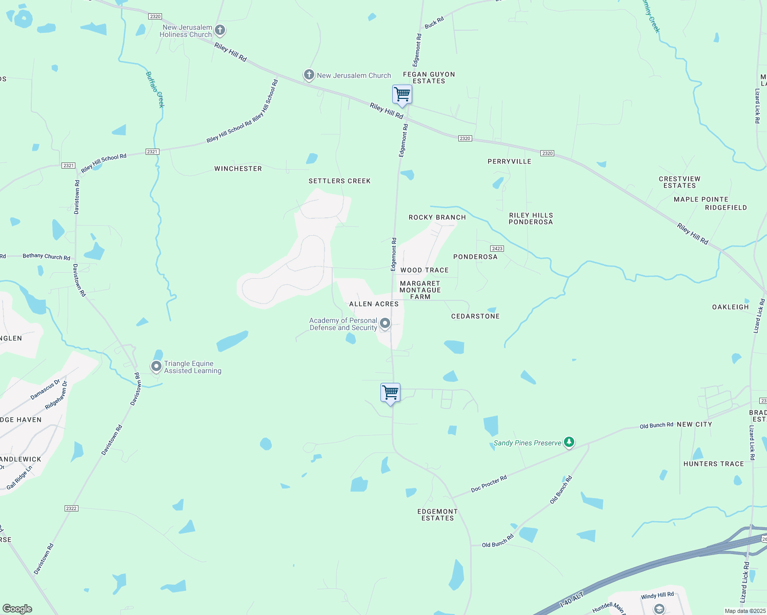 map of restaurants, bars, coffee shops, grocery stores, and more near 2529 Edgemont Road in Wendell