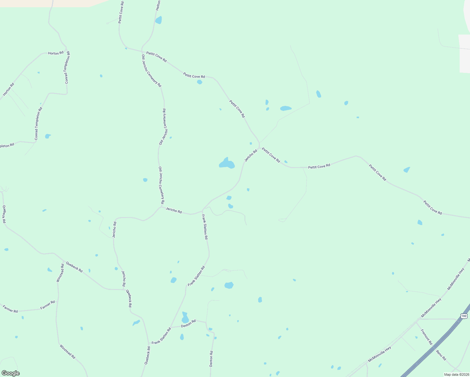 map of restaurants, bars, coffee shops, grocery stores, and more near 501 Jericho Road in Quebeck
