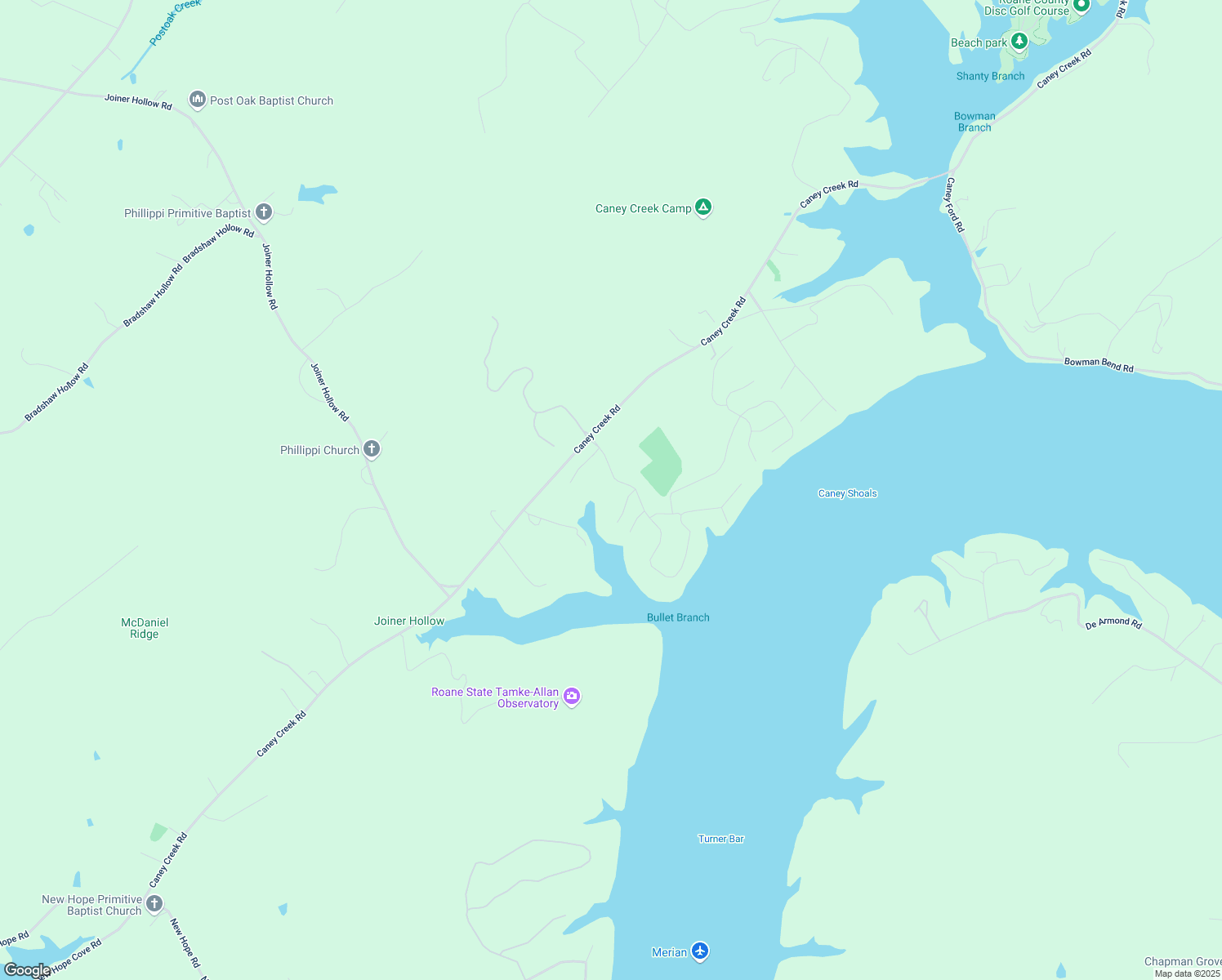 map of restaurants, bars, coffee shops, grocery stores, and more near 214 Serenity Drive in Harriman