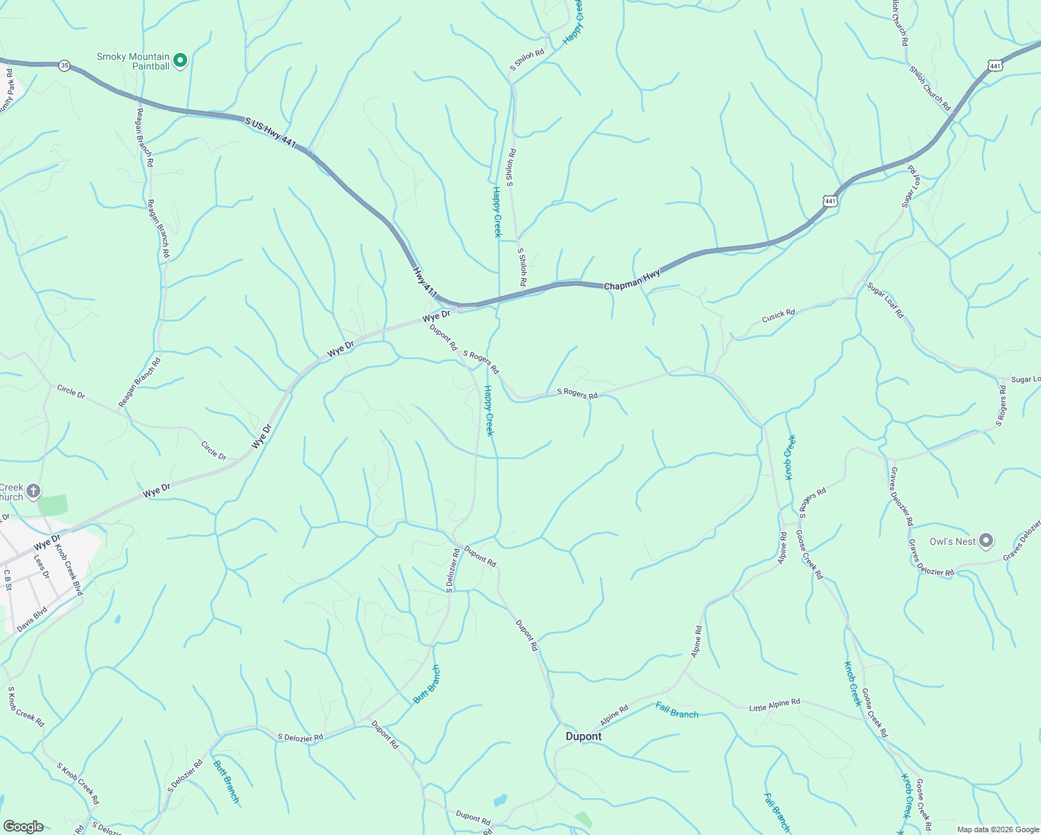 map of restaurants, bars, coffee shops, grocery stores, and more near 215 South Rogers Road in Seymour