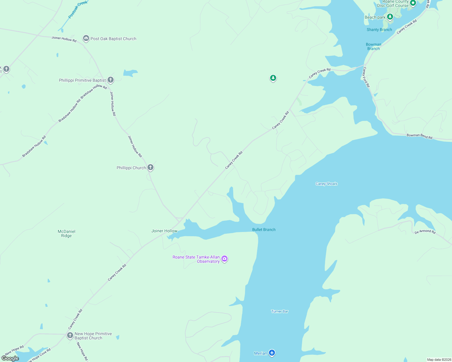 map of restaurants, bars, coffee shops, grocery stores, and more near 410 Sunset Drive in Harriman