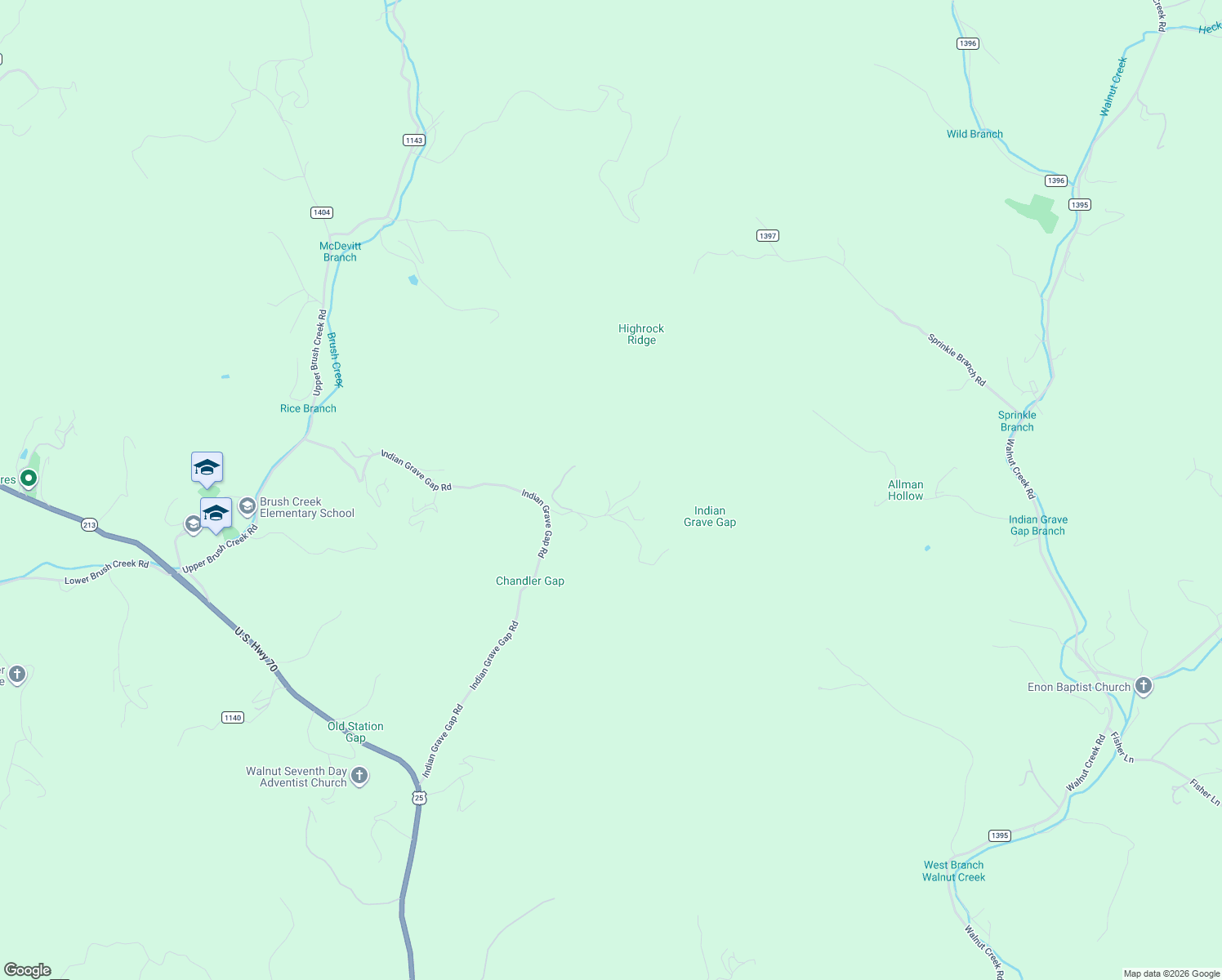 map of restaurants, bars, coffee shops, grocery stores, and more near 181 Gid Flynn Road in Marshall