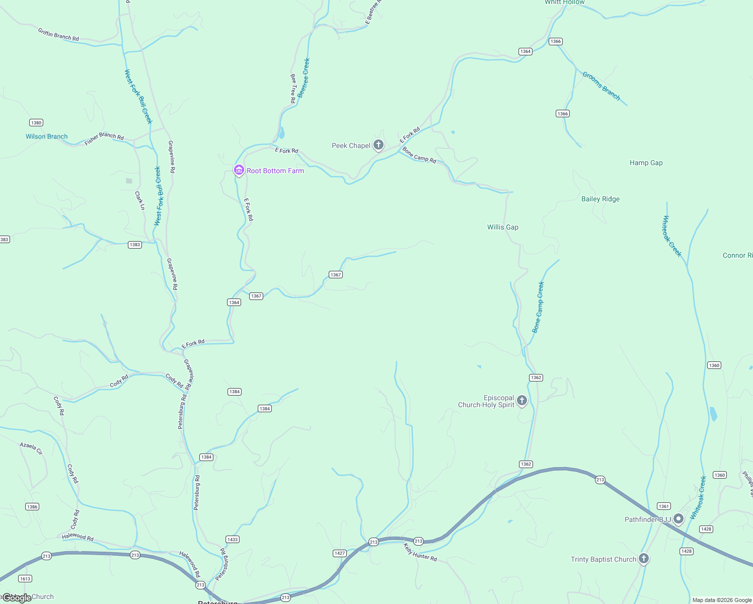 map of restaurants, bars, coffee shops, grocery stores, and more near 458 Morgan Branch Road in Marshall
