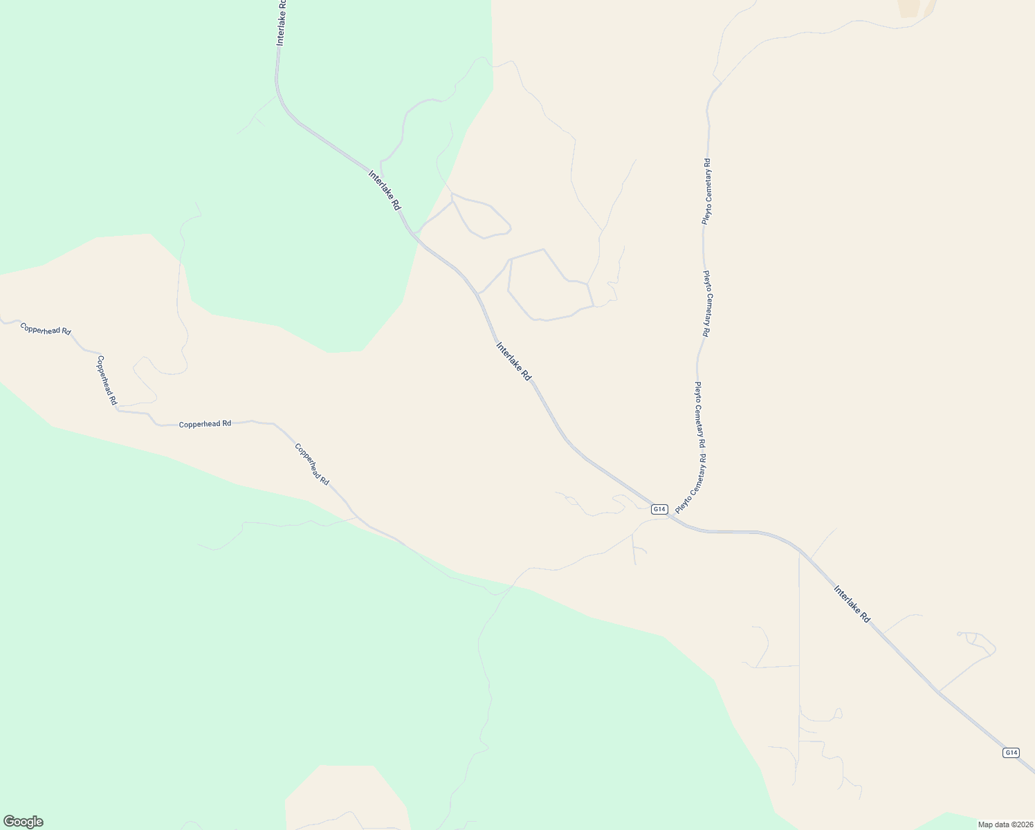 map of restaurants, bars, coffee shops, grocery stores, and more near 74650 Interlake Road in Bradley