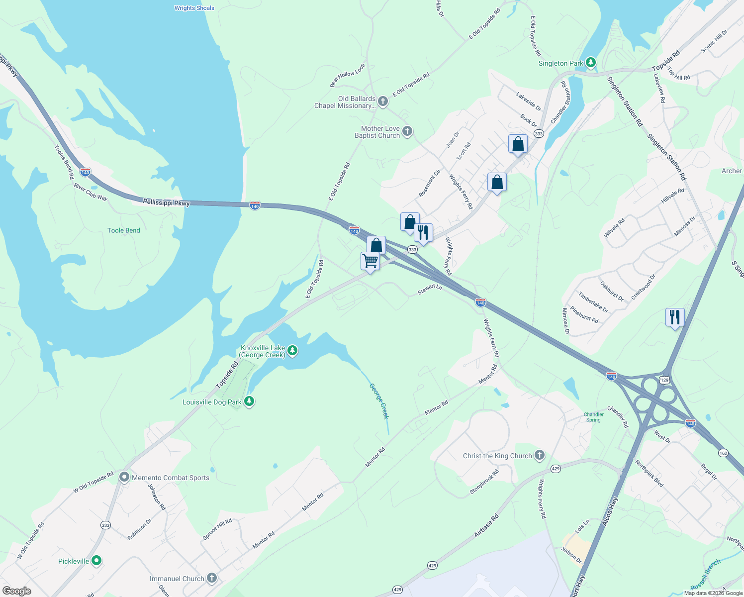 map of restaurants, bars, coffee shops, grocery stores, and more near 2025 Stewart Ln in Louisville