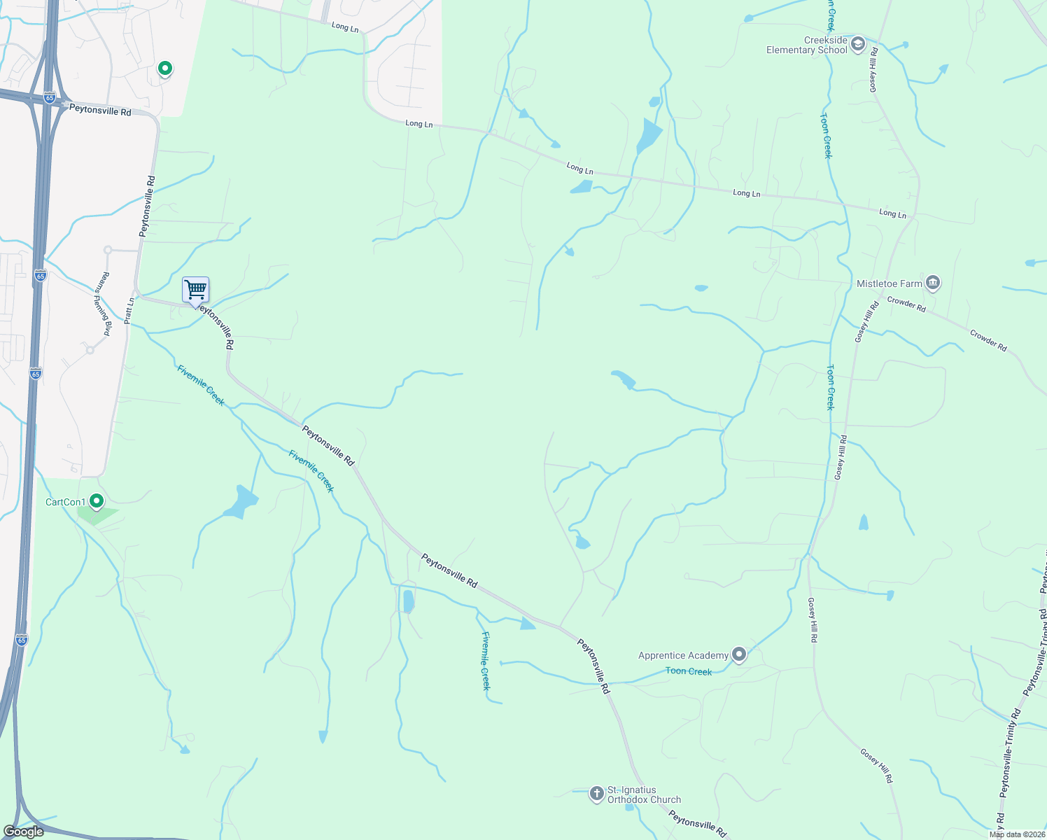 map of restaurants, bars, coffee shops, grocery stores, and more near 6545 Brandon Park Way in Franklin