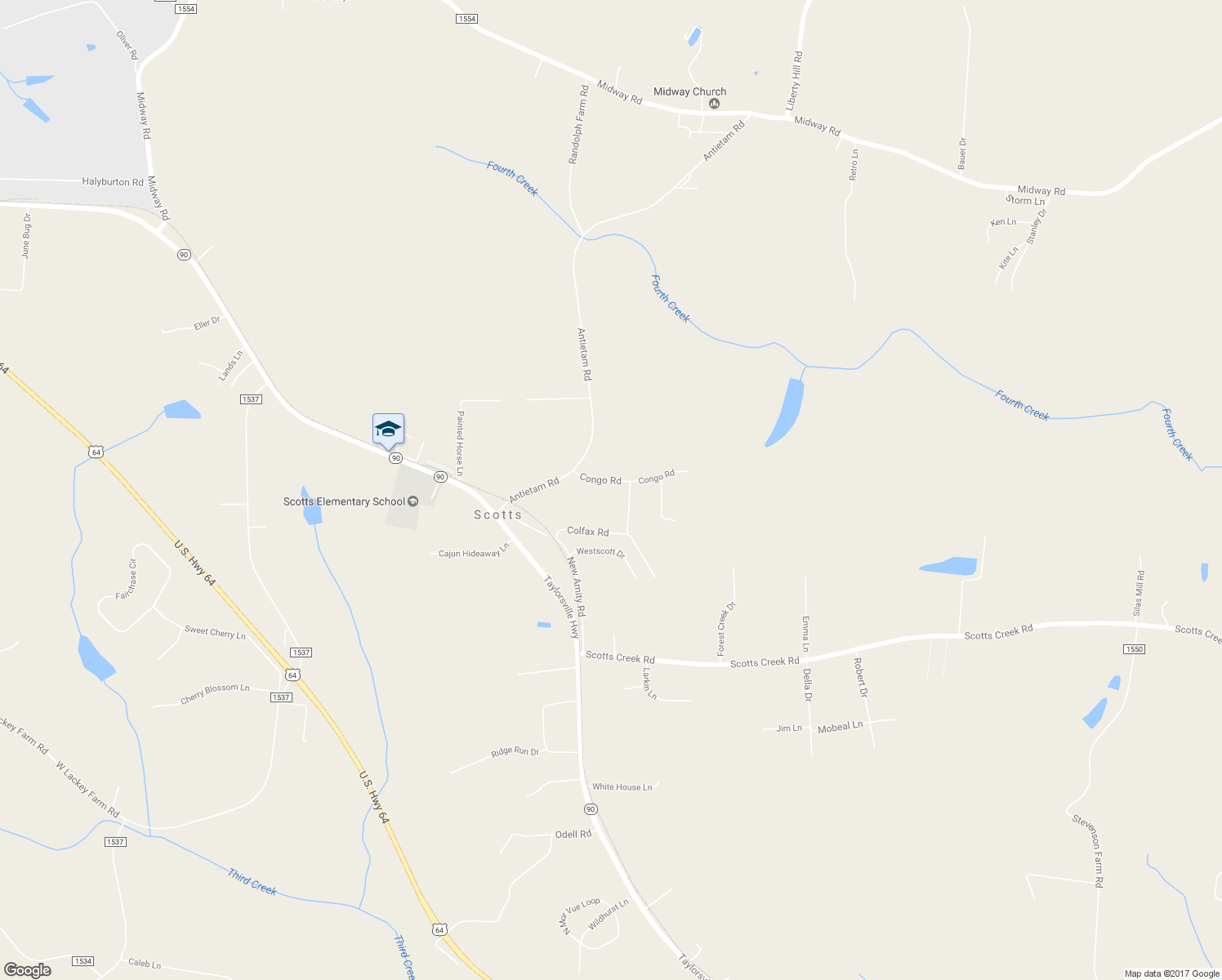map of restaurants, bars, coffee shops, grocery stores, and more near 130 Congo Road in Statesville