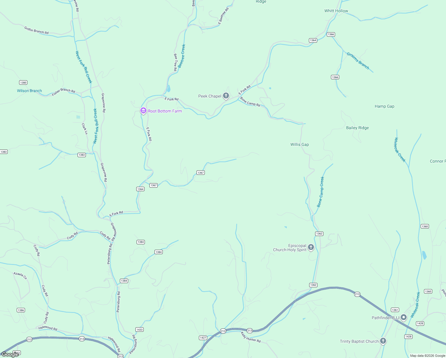 map of restaurants, bars, coffee shops, grocery stores, and more near 458 Morgan Branch Road in Marshall