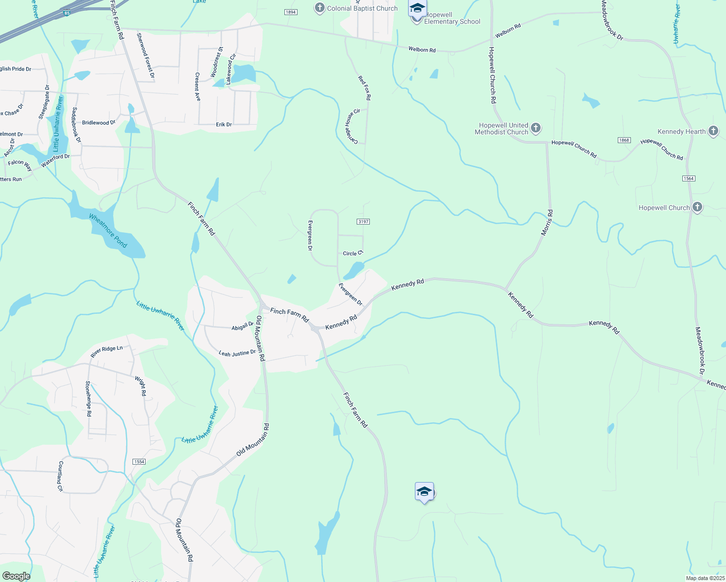 map of restaurants, bars, coffee shops, grocery stores, and more near 3528 Gaddy Drive in Trinity