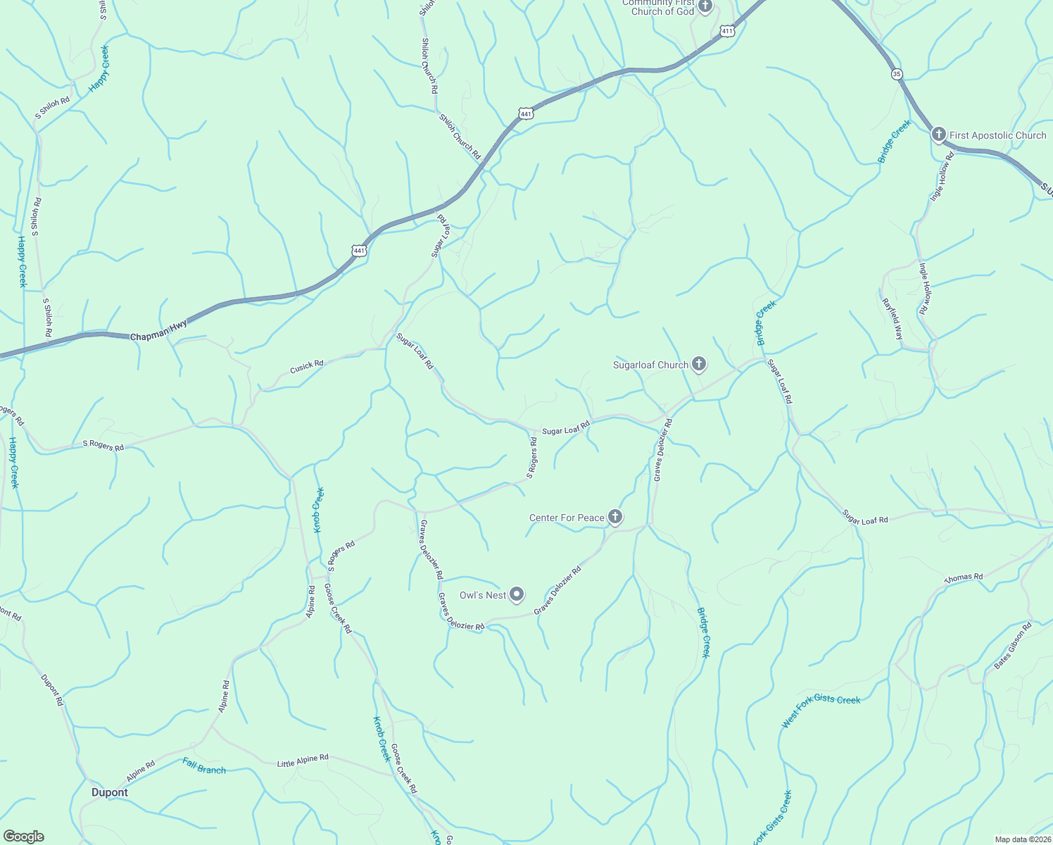 map of restaurants, bars, coffee shops, grocery stores, and more near 463 Sugar Loaf Road in Seymour