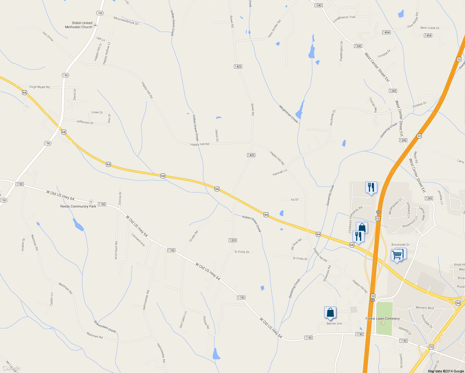 map of restaurants, bars, coffee shops, grocery stores, and more near 807 Rowe Road in Lexington