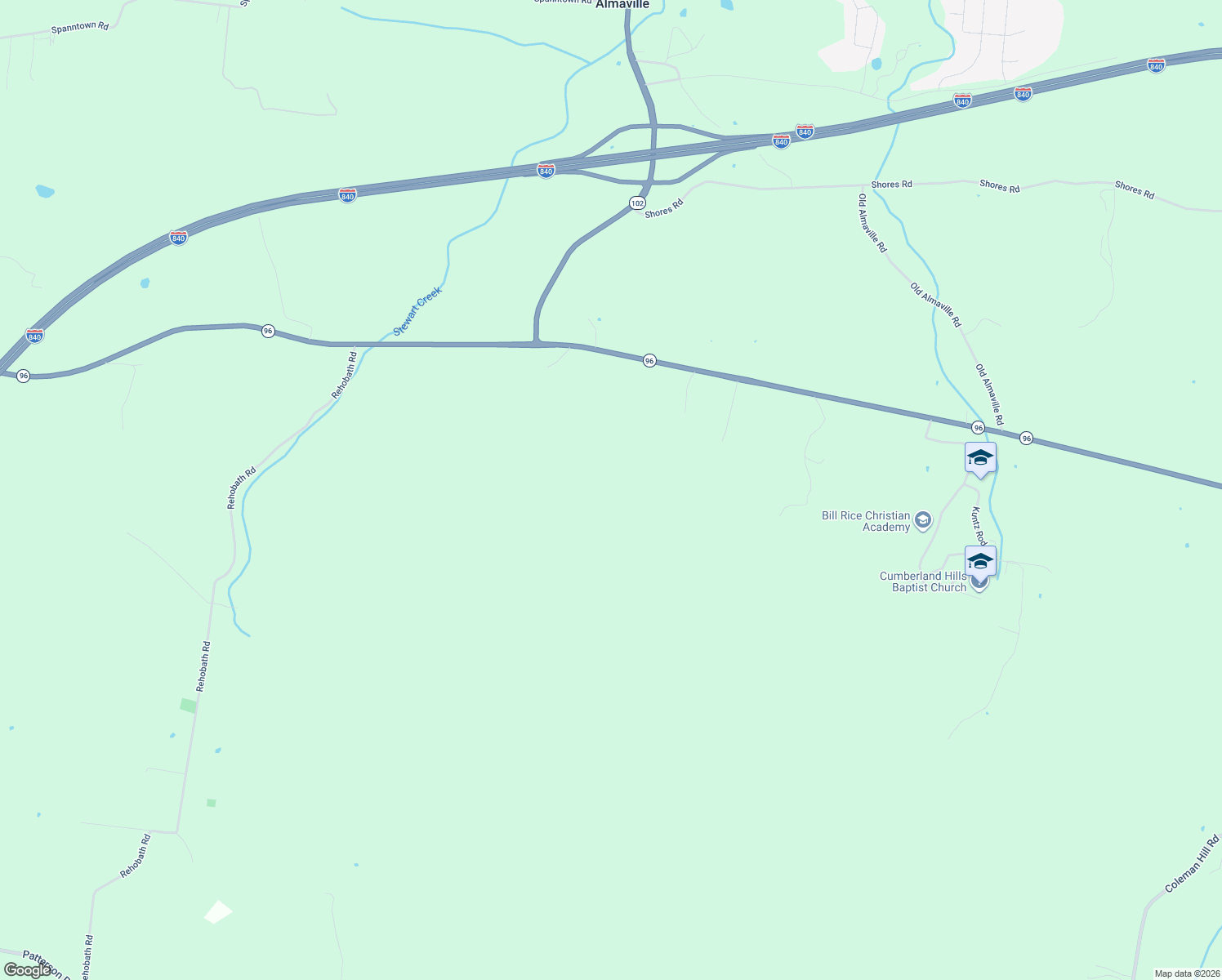 map of restaurants, bars, coffee shops, grocery stores, and more near 11065 Franklin Road in Murfreesboro