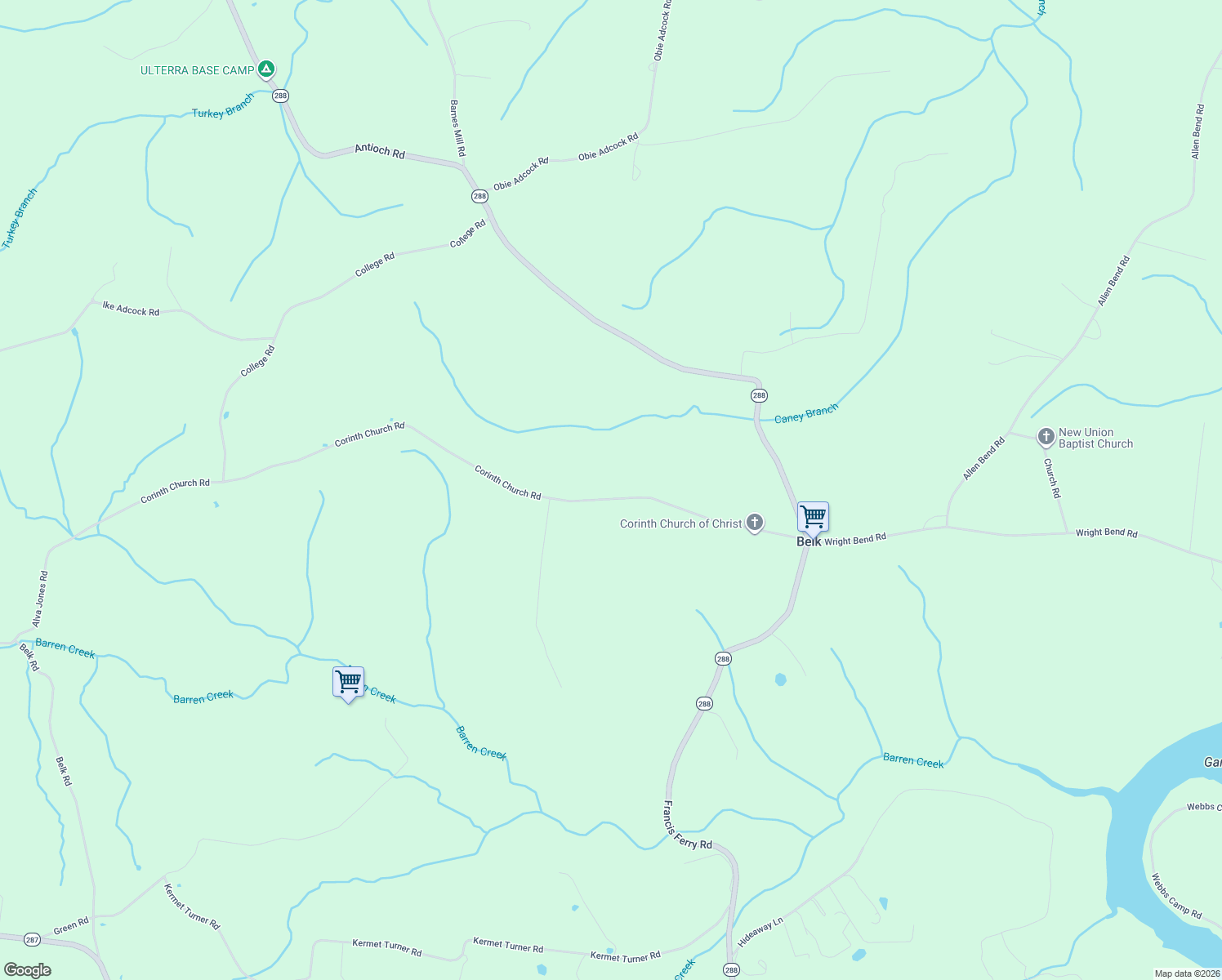 map of restaurants, bars, coffee shops, grocery stores, and more near 777 Corinth Church Rd in Rock Island