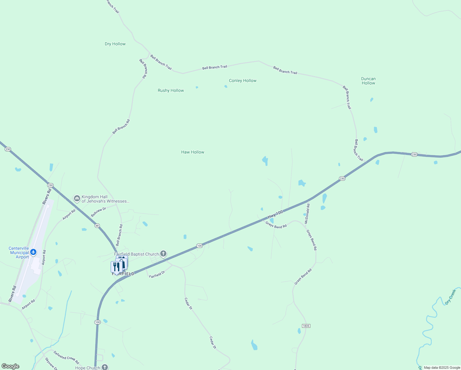 map of restaurants, bars, coffee shops, grocery stores, and more near 3225 Carolina Avenue in Centerville