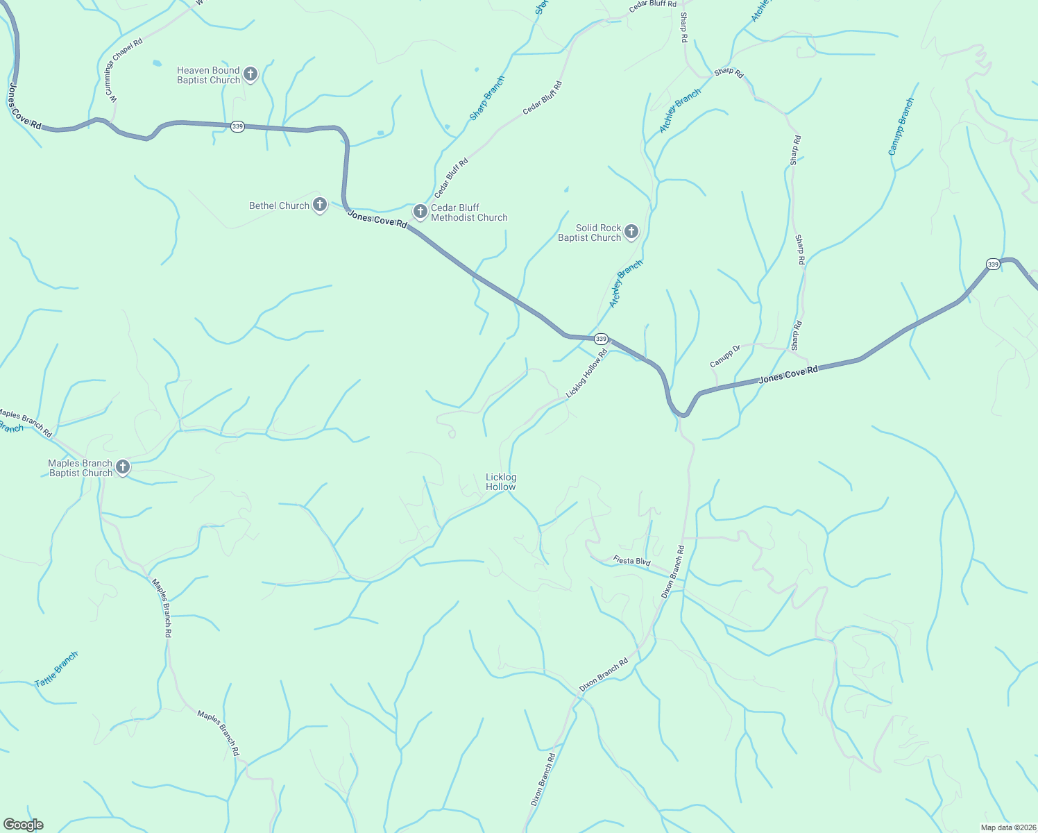map of restaurants, bars, coffee shops, grocery stores, and more near 1309 Licklog Hollow Rd in Sevierville