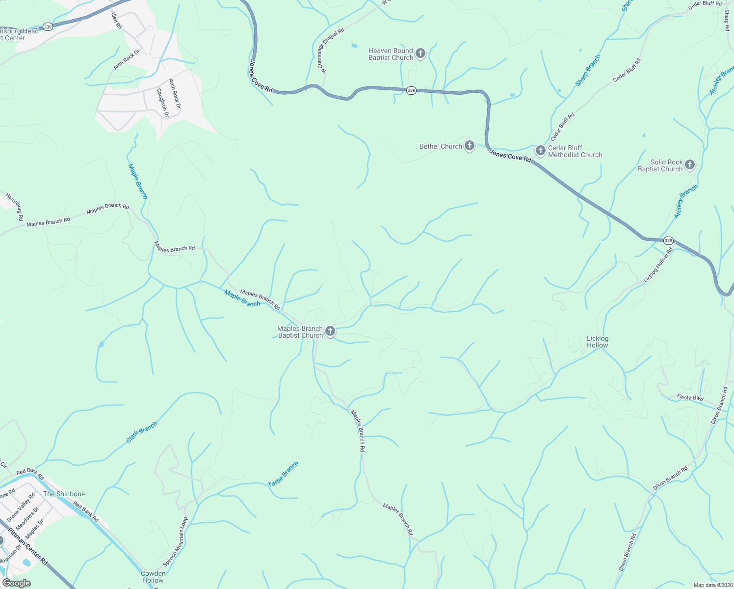 map of restaurants, bars, coffee shops, grocery stores, and more near 2909 Caughron Mountain Road in Pigeon Forge
