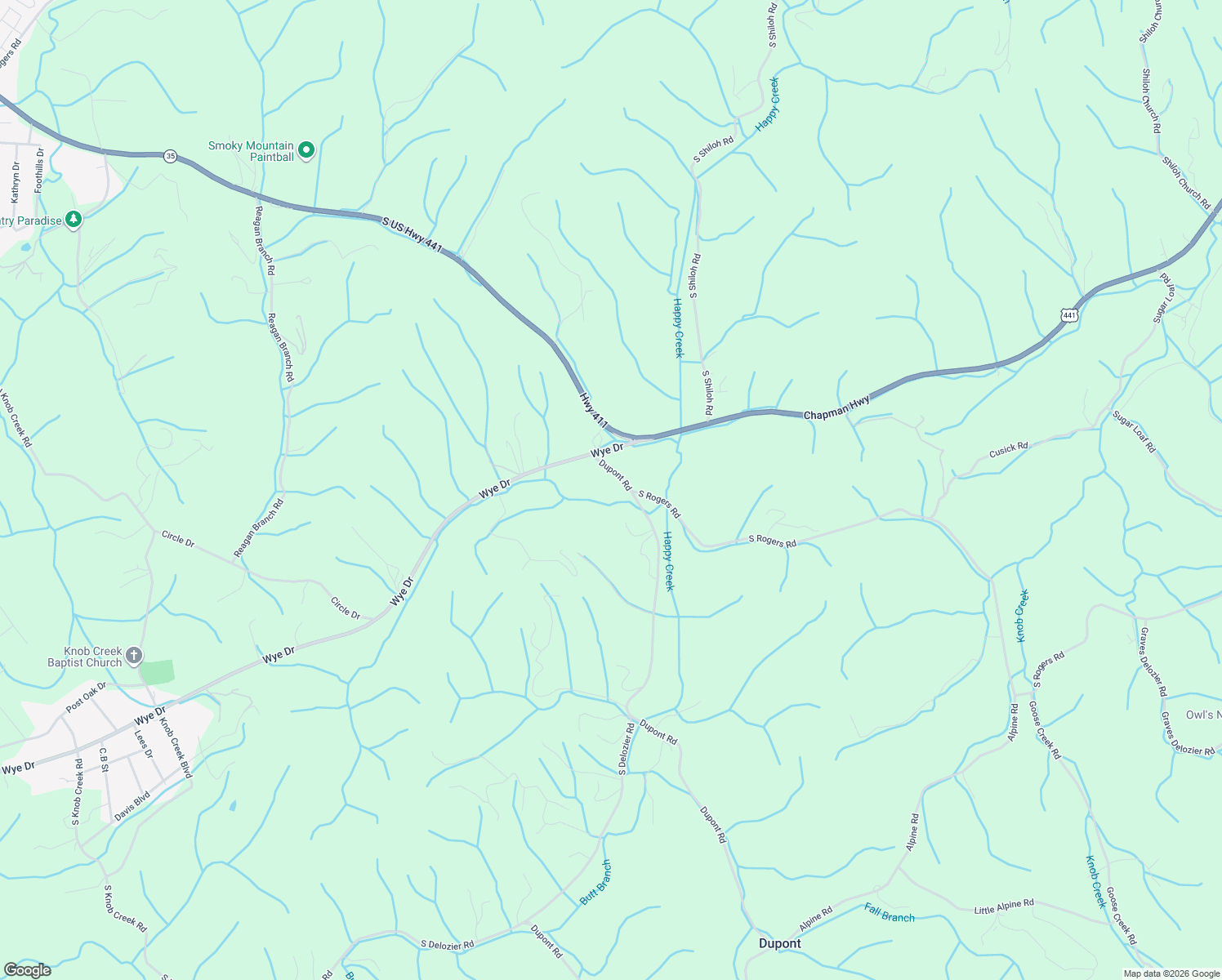 map of restaurants, bars, coffee shops, grocery stores, and more near 1201-1299 Dupont Road in Seymour