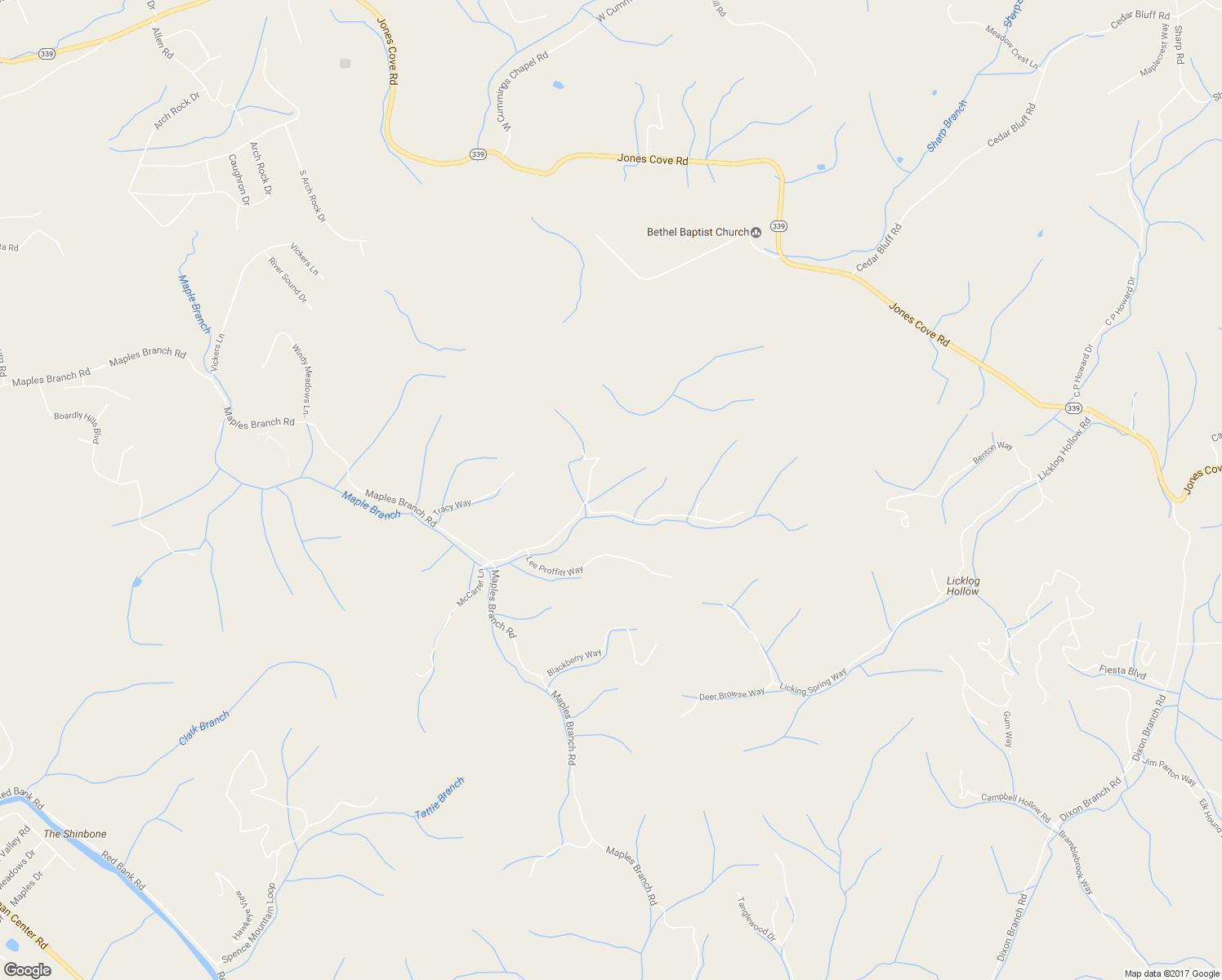 map of restaurants, bars, coffee shops, grocery stores, and more near 2909 Caughron Mountain Road in Pigeon Forge