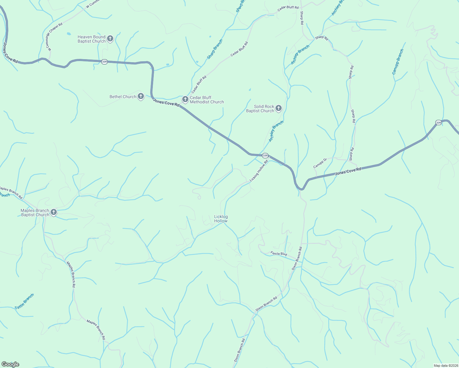map of restaurants, bars, coffee shops, grocery stores, and more near 1309 Licklog Hollow Rd in Sevierville