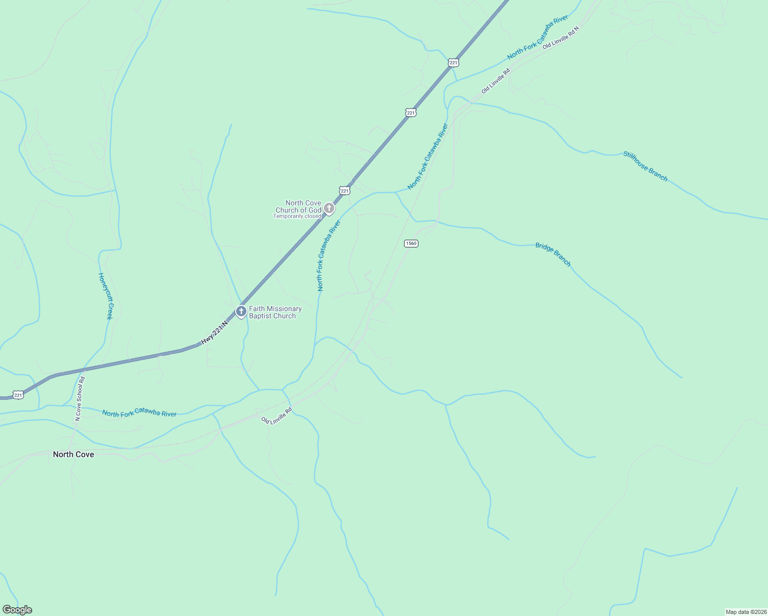 map of restaurants, bars, coffee shops, grocery stores, and more near 5046 Old Linville Road in Marion