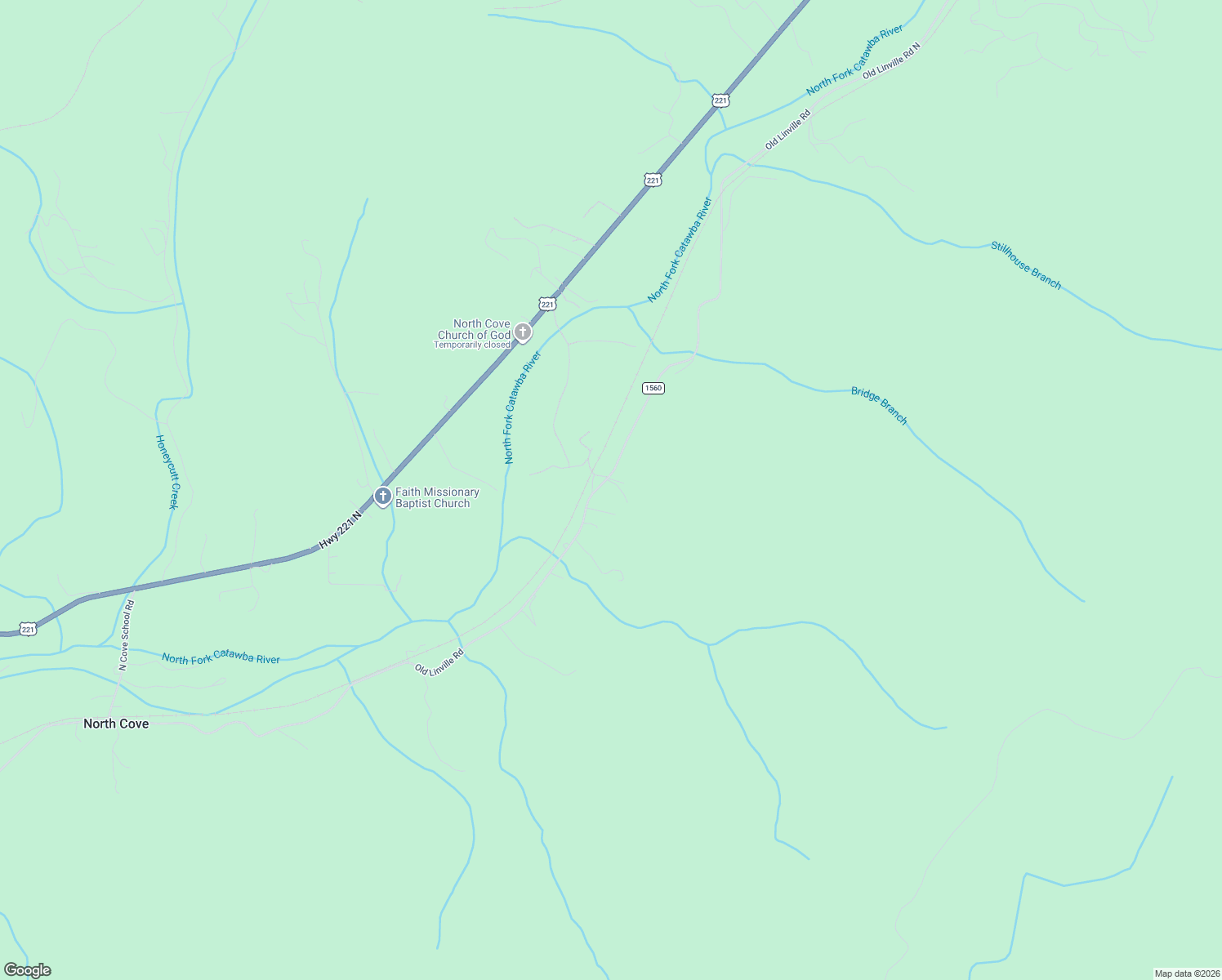 map of restaurants, bars, coffee shops, grocery stores, and more near 5046 Old Linville Road in Marion