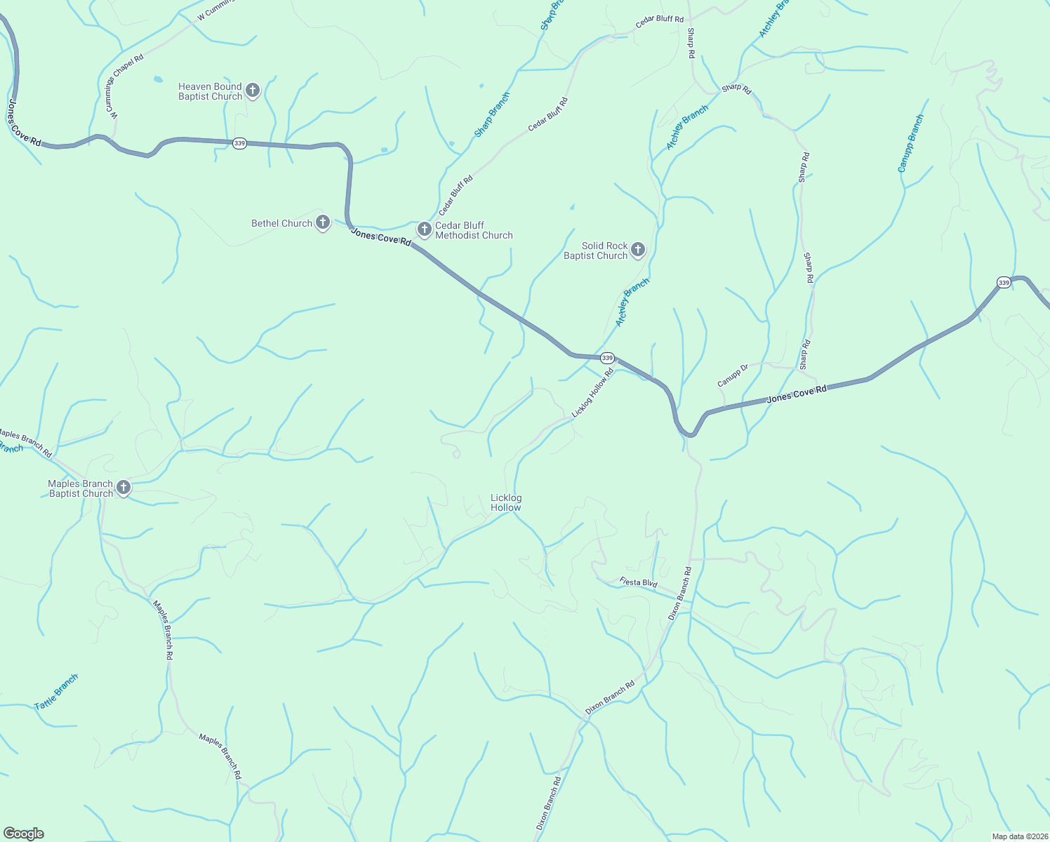 map of restaurants, bars, coffee shops, grocery stores, and more near 1309 Licklog Hollow Rd in Sevierville