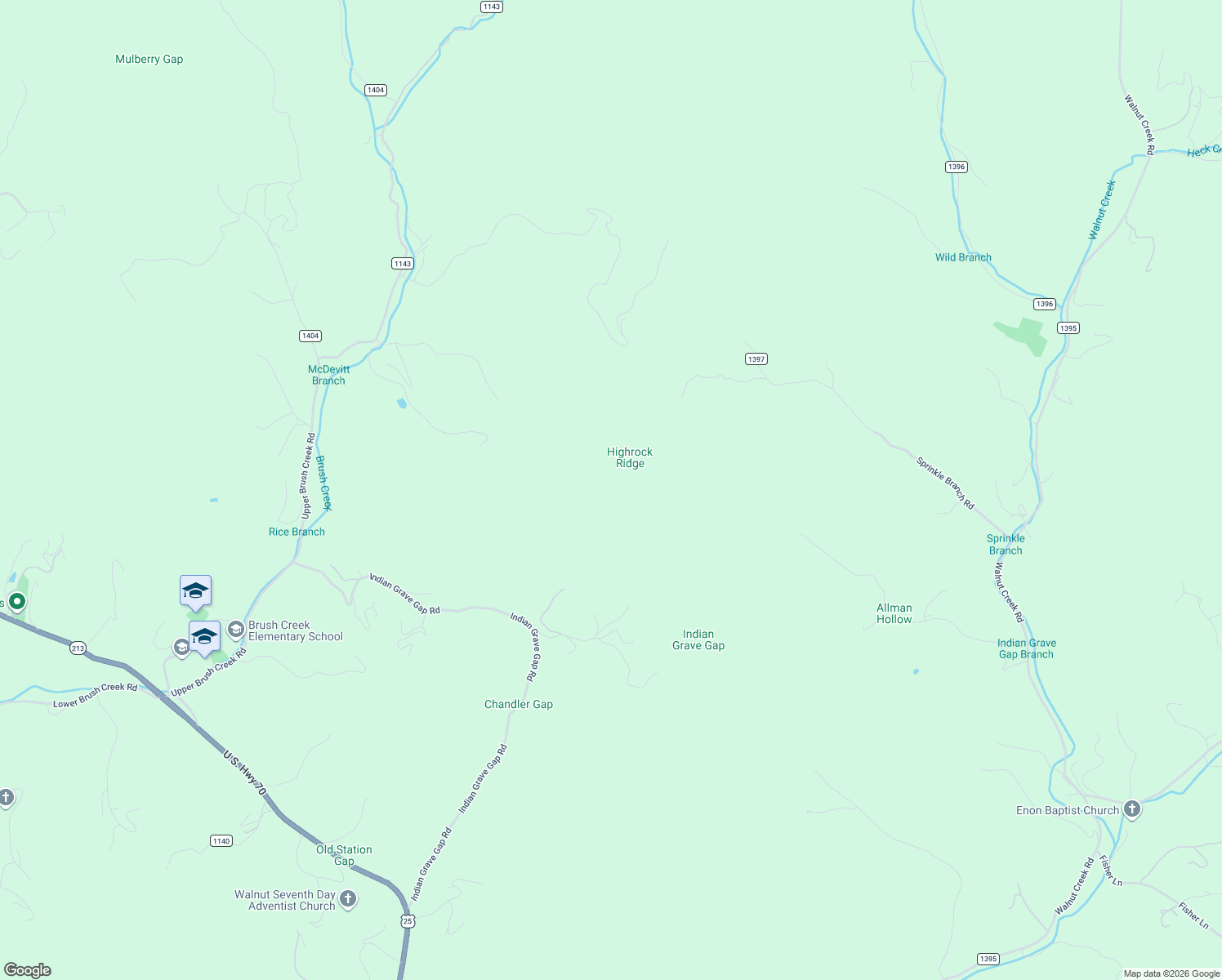 map of restaurants, bars, coffee shops, grocery stores, and more near 183 Gid Flynn Road in Marshall