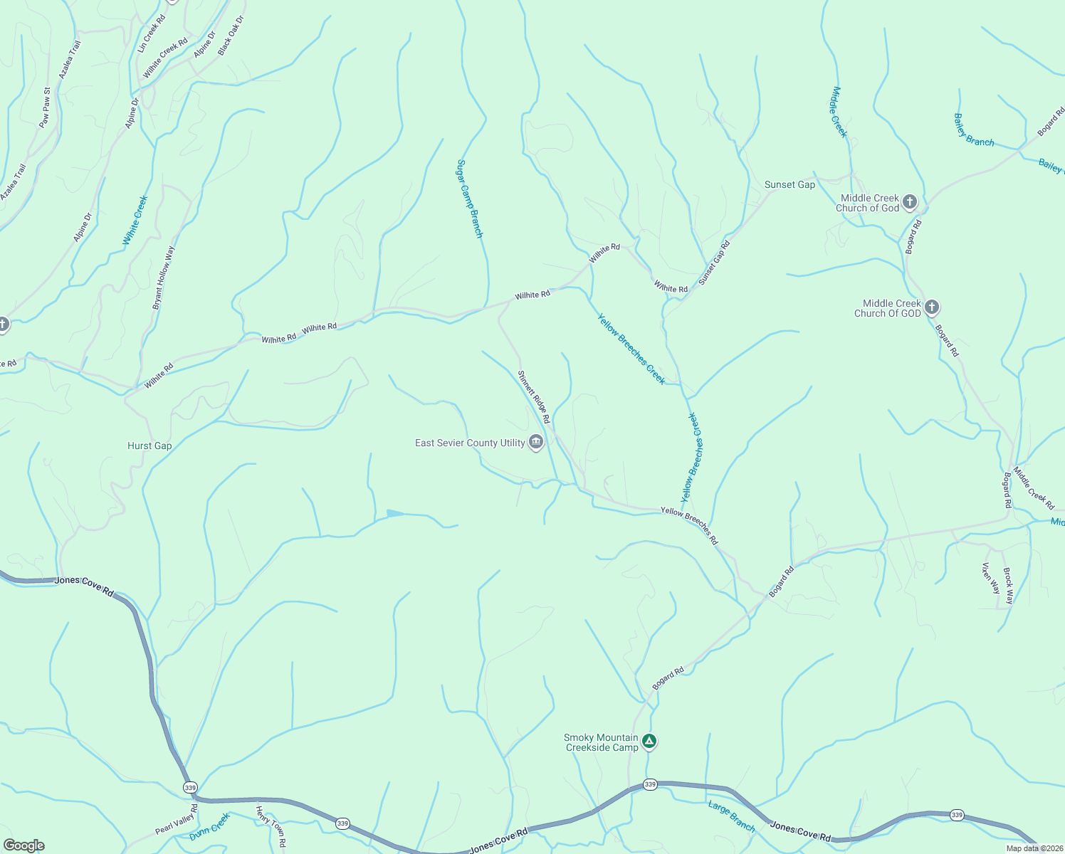 map of restaurants, bars, coffee shops, grocery stores, and more near 1006 Raymond Way in Cosby