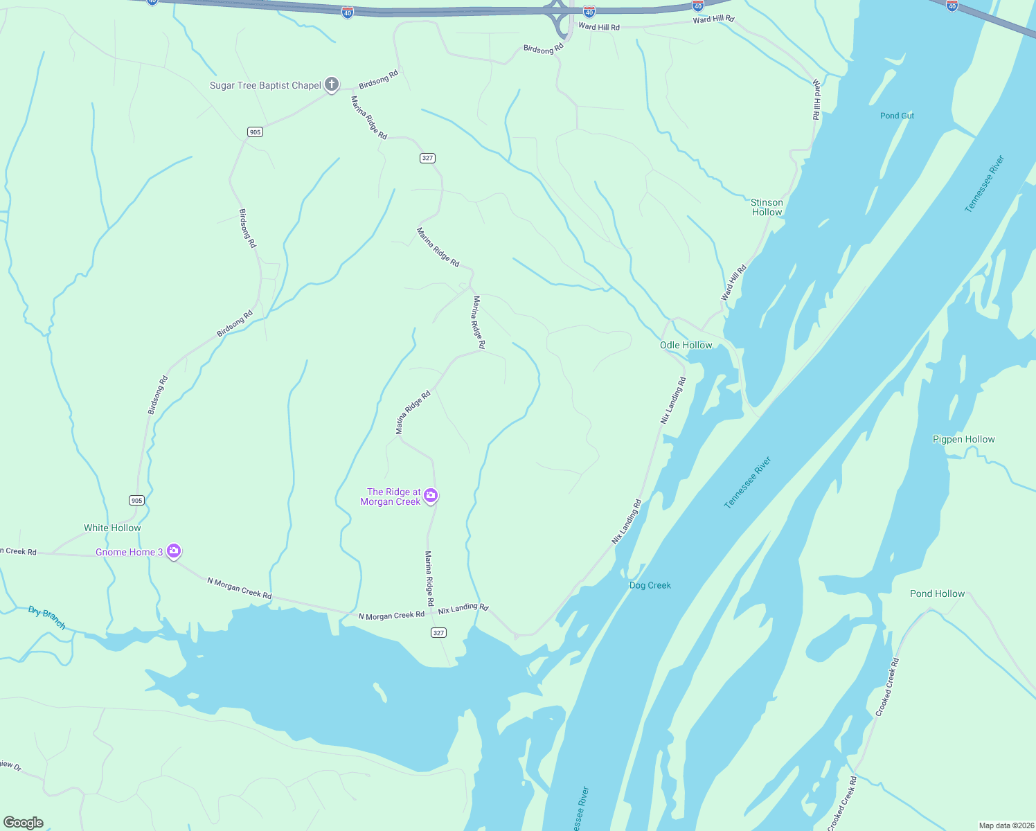 map of restaurants, bars, coffee shops, grocery stores, and more near 121 Overlook Drive in Holladay