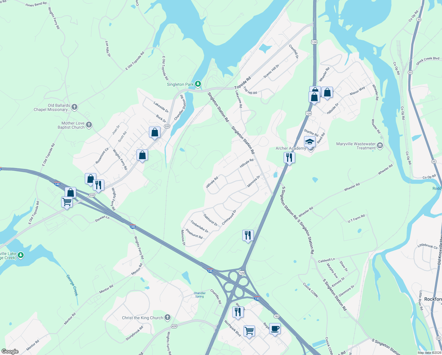 map of restaurants, bars, coffee shops, grocery stores, and more near 4509 Woodview Road in Louisville