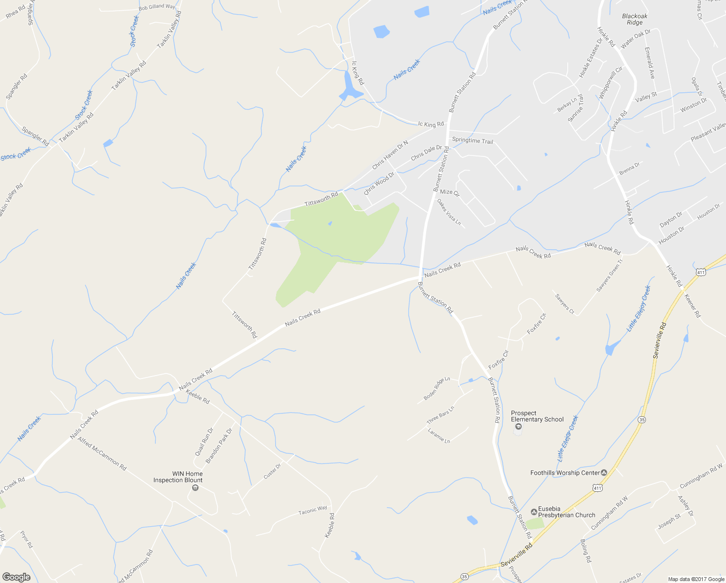 map of restaurants, bars, coffee shops, grocery stores, and more near 6007 Nails Creek Road in Seymour