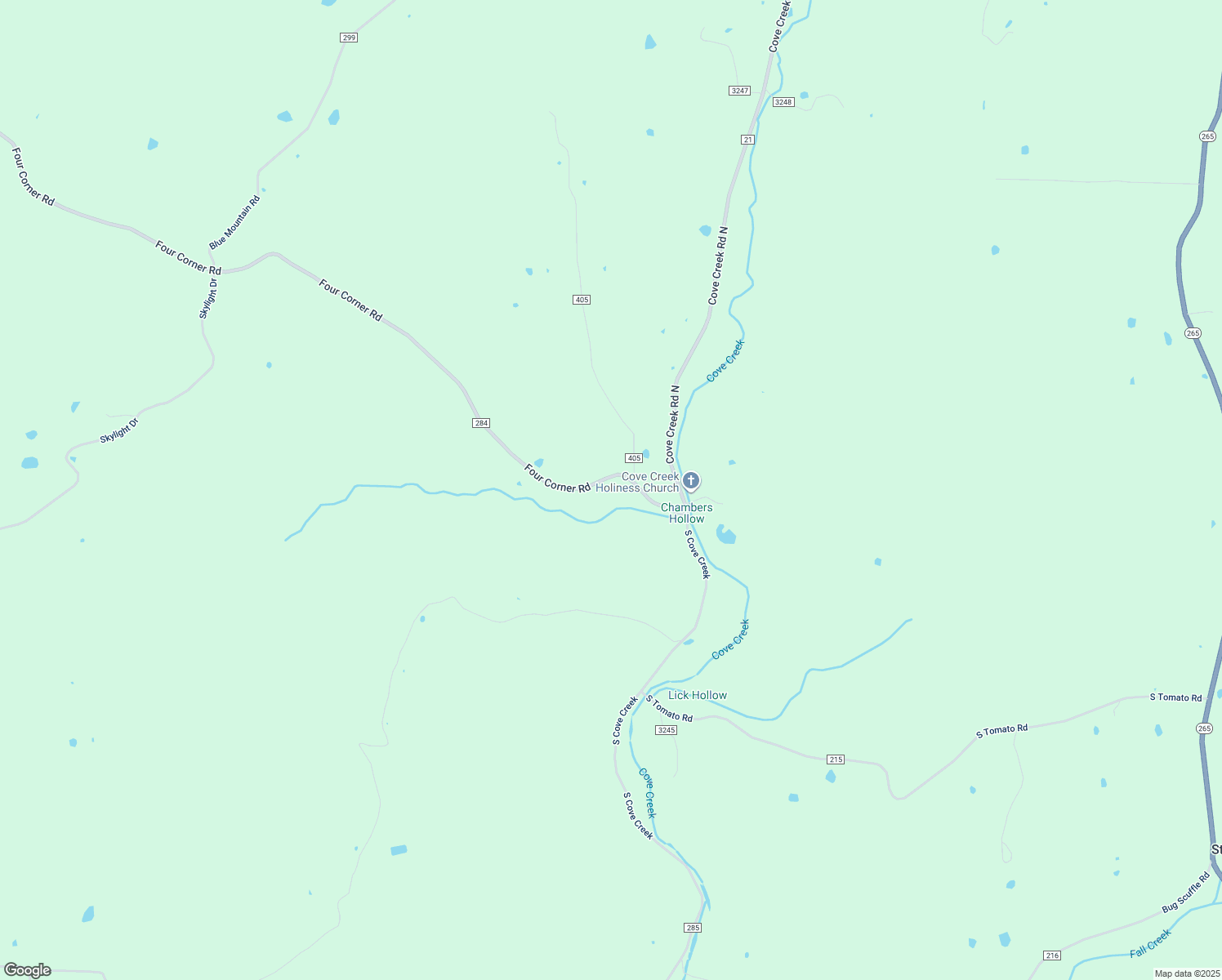 map of restaurants, bars, coffee shops, grocery stores, and more near 15651 Four Corner Road in West Fork