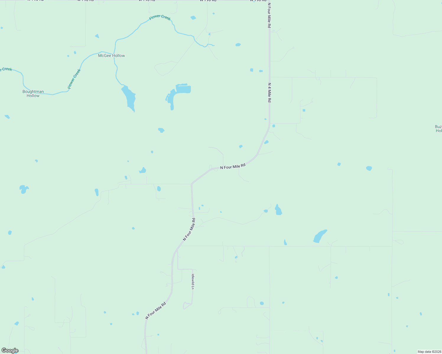map of restaurants, bars, coffee shops, grocery stores, and more near 22366 North 4 Mile Road in Fort Gibson