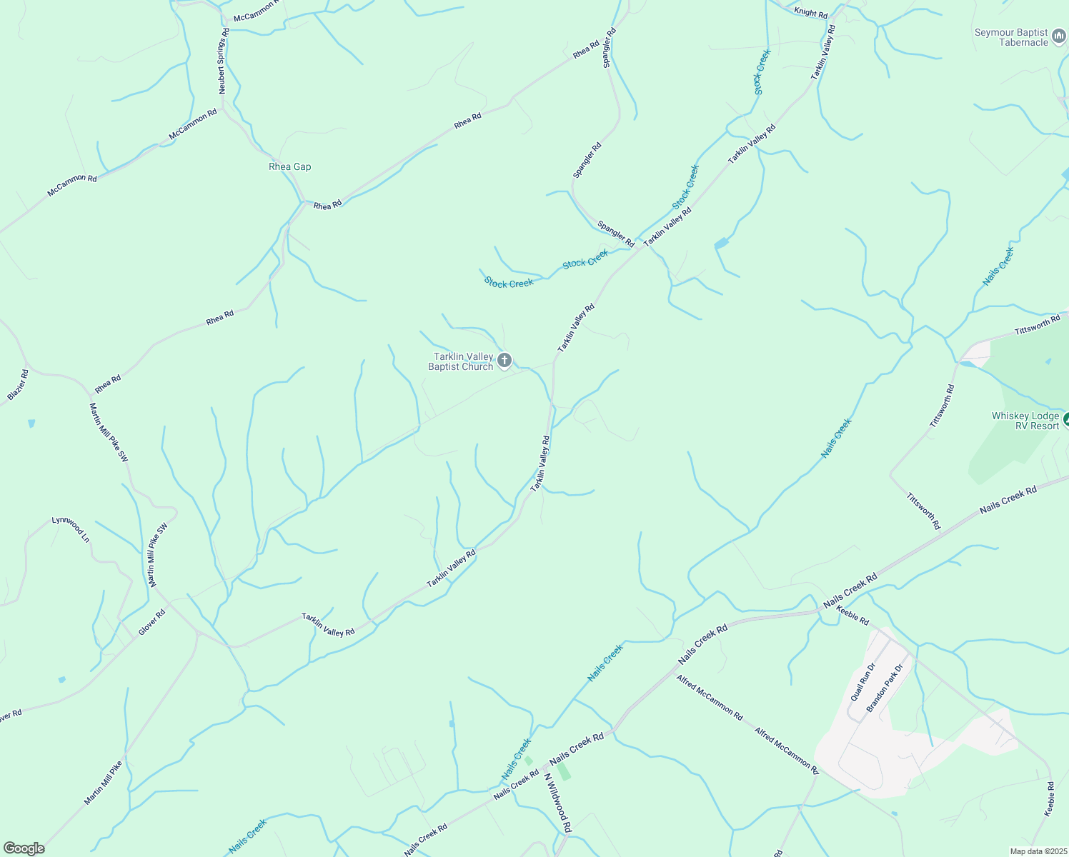 map of restaurants, bars, coffee shops, grocery stores, and more near 1622 Tarklin Valley Road in Knoxville