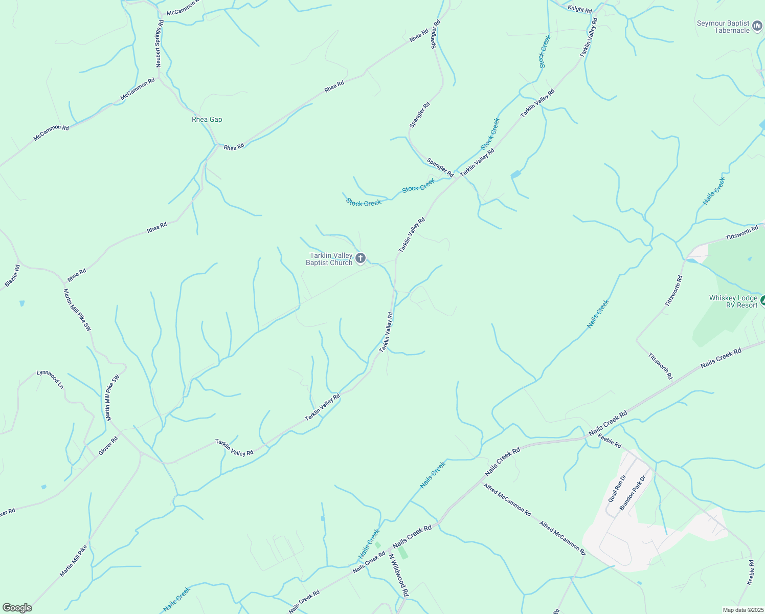 map of restaurants, bars, coffee shops, grocery stores, and more near 1622 Tarklin Valley Road in Knoxville