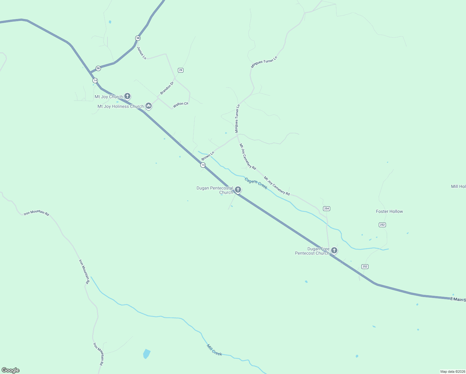 map of restaurants, bars, coffee shops, grocery stores, and more near 23094 Arkansas 14 in Mountain View