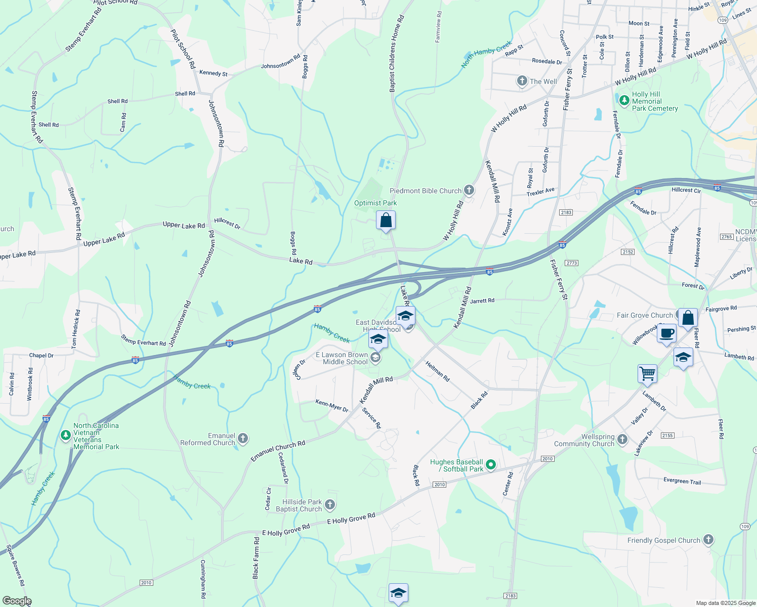 map of restaurants, bars, coffee shops, grocery stores, and more near 809 Old Emanuel Church Road in Thomasville