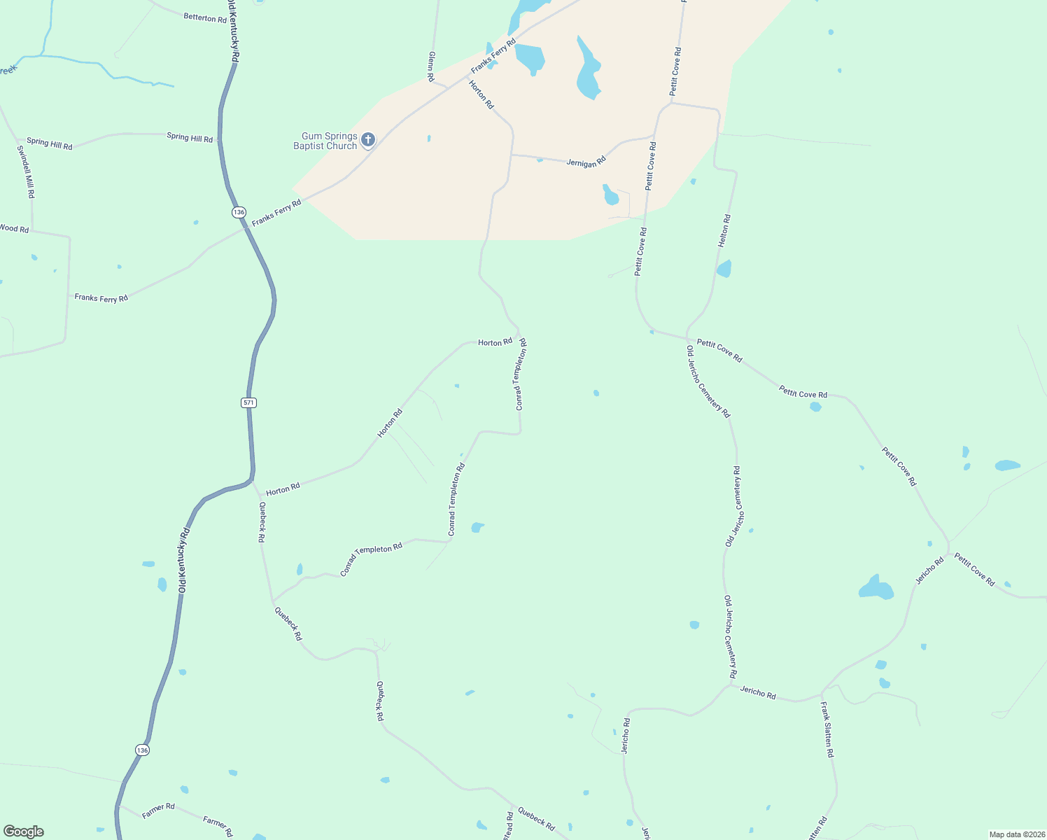 map of restaurants, bars, coffee shops, grocery stores, and more near 1476 Conrad Templeton Road in Quebeck