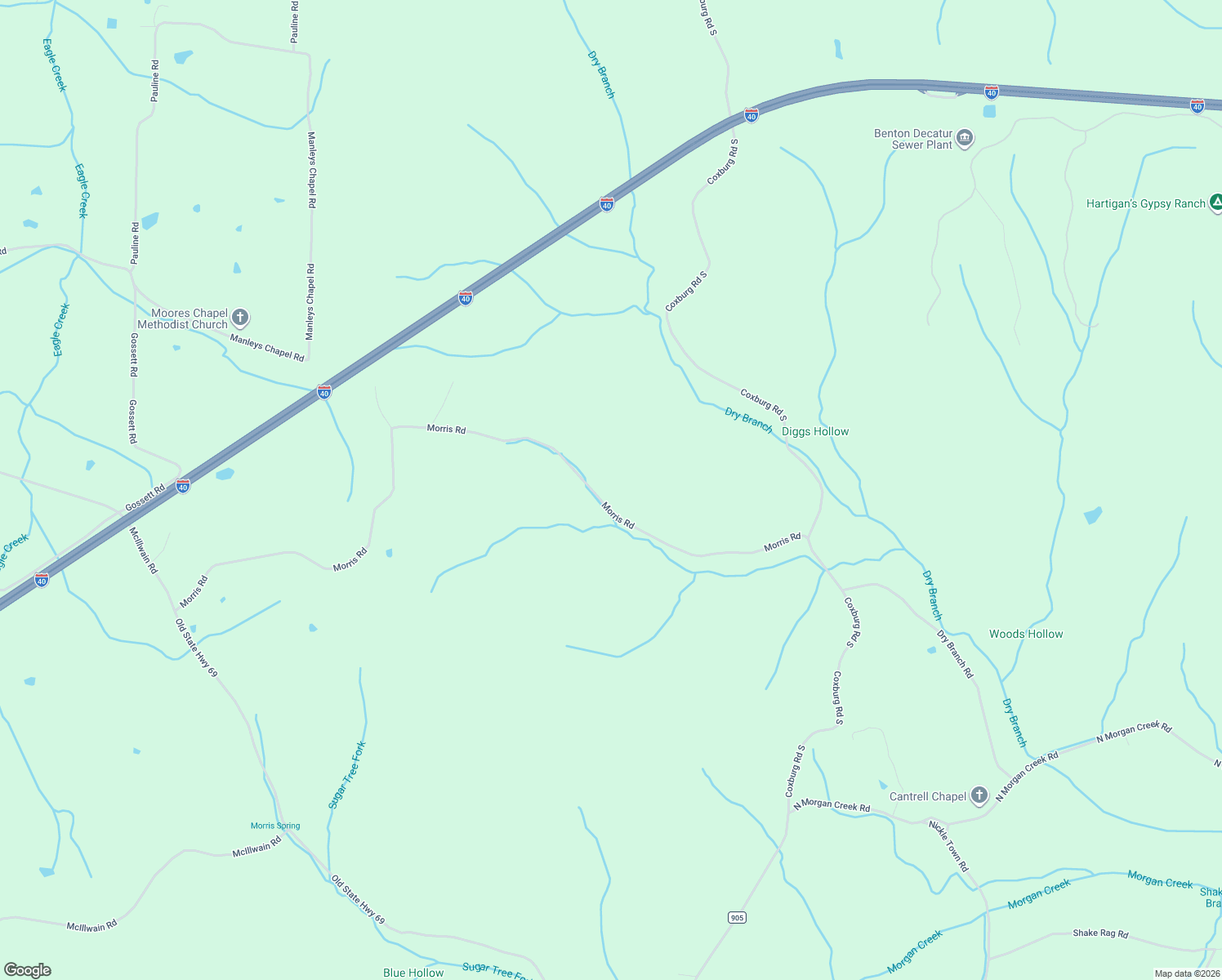 map of restaurants, bars, coffee shops, grocery stores, and more near 1736 Morris Road in Holladay